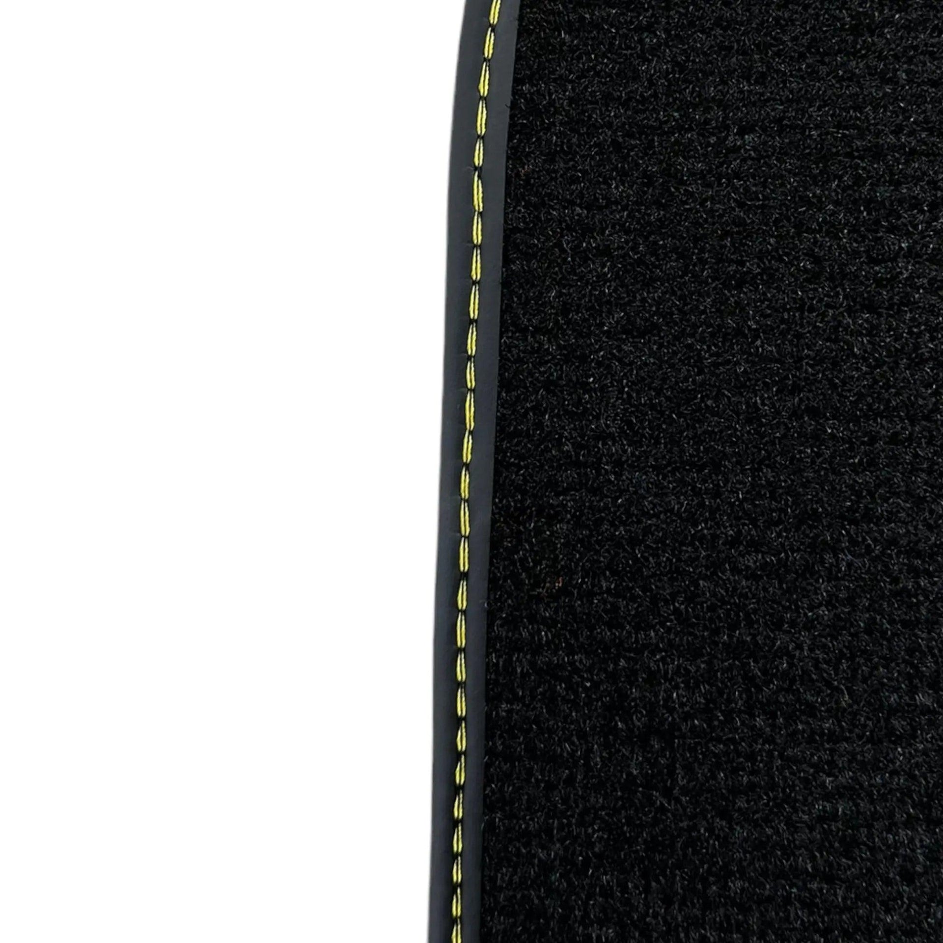 Black Floor Mats for Lamborghini Huracan with Yellow Alcantara Leather - AutoWin