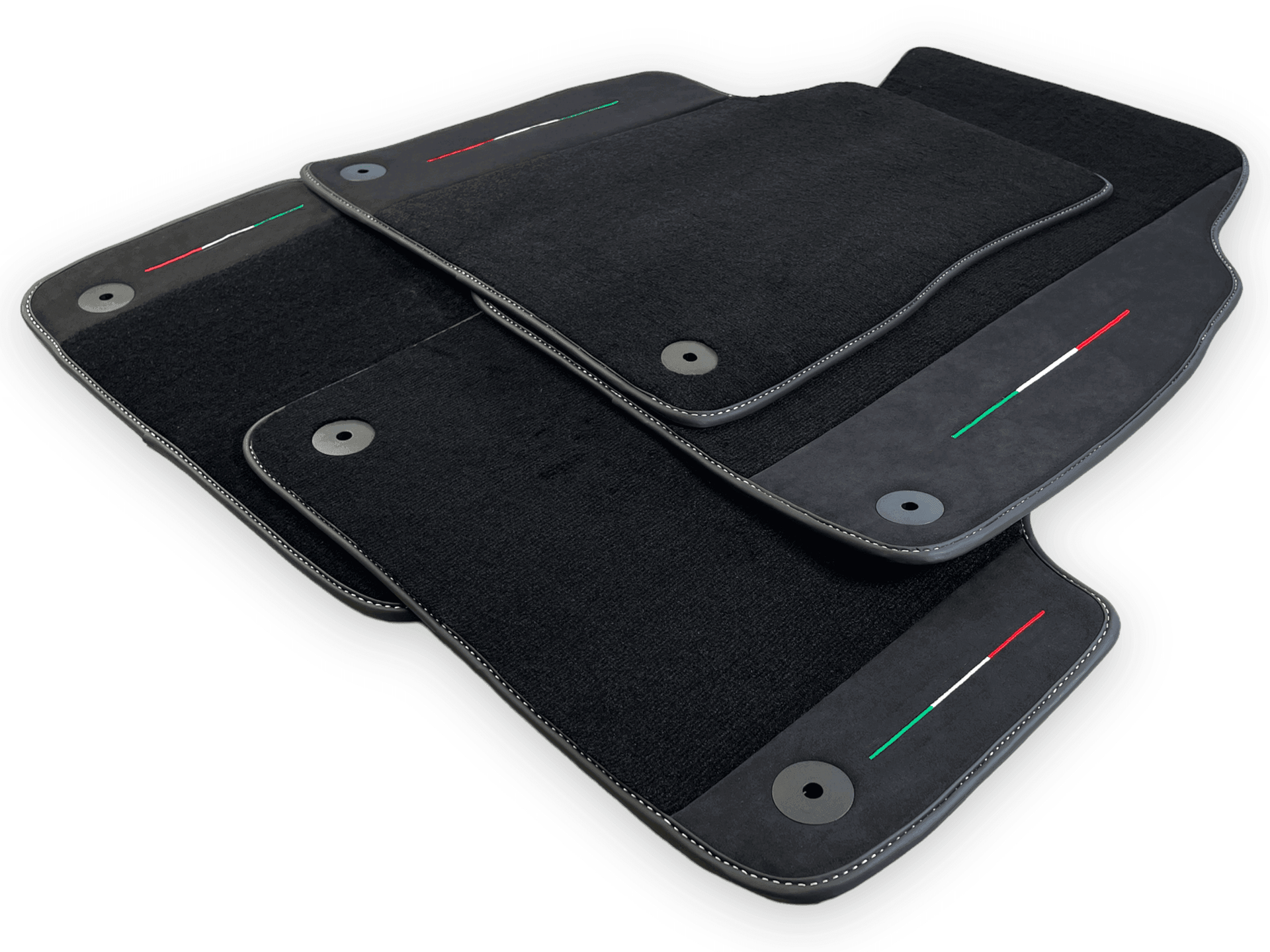 Black Floor Mats For Lamborghini Urus With Alcantara Leather - AutoWin