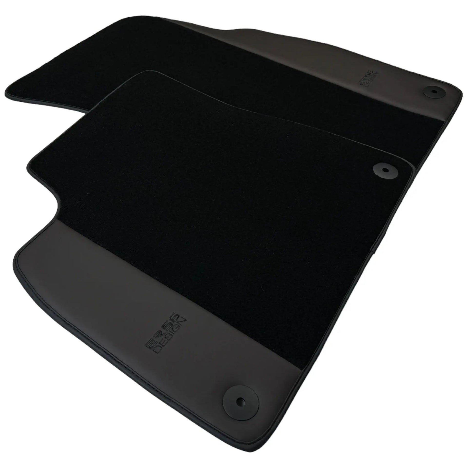 Black Floor Mats for Lamborghini Urus with Dark Brown Leather | ER56 Design - AutoWin