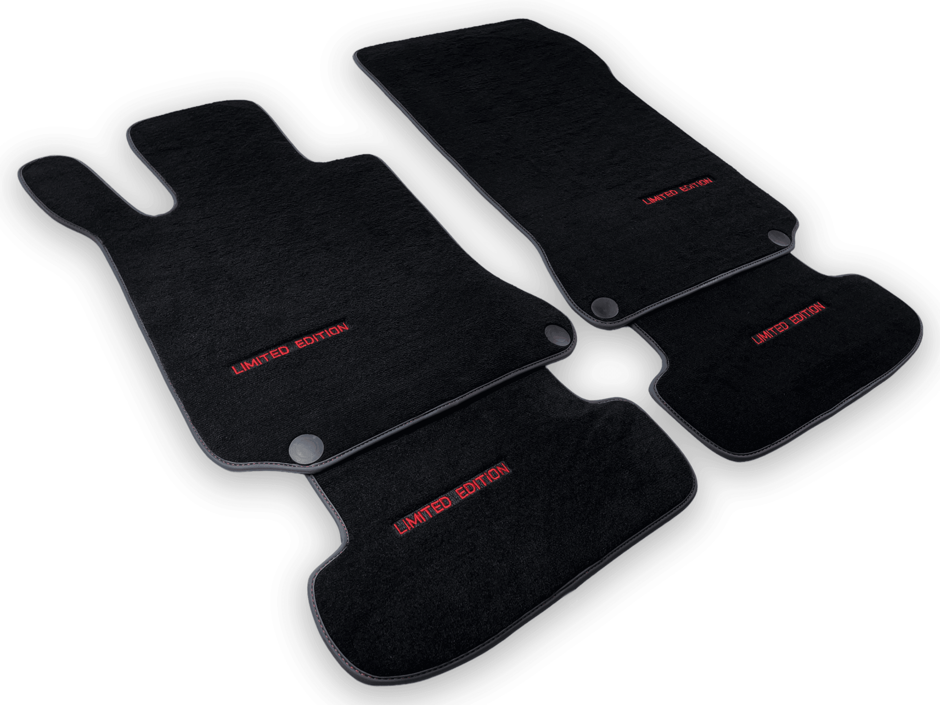 Black Floor Mats For Mercedes Benz CLK-Class A208 Convertible (1998-2003) | Limited Edition - AutoWin