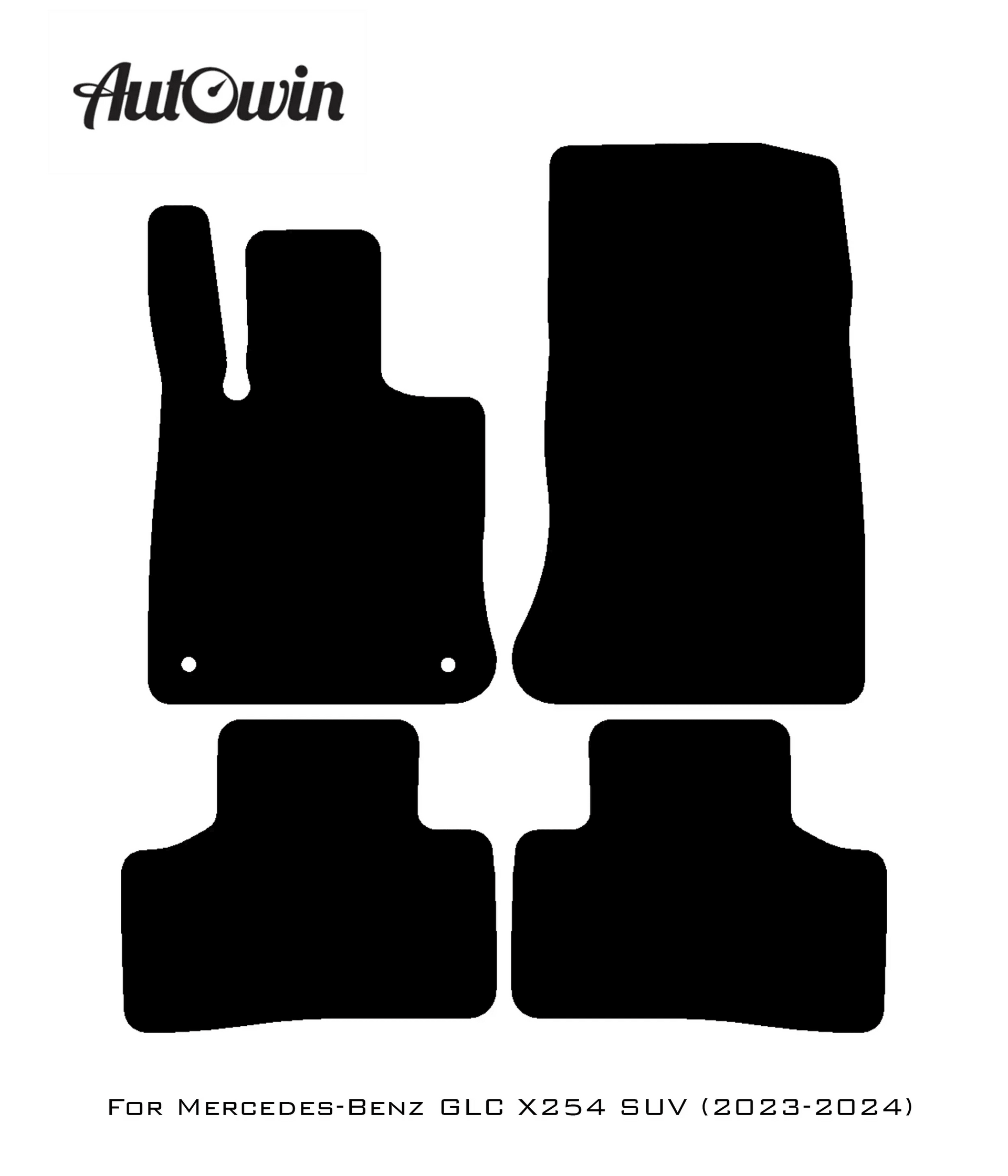 Black Floor Mats For Mercedes Benz GLC-Class C253 Coupe (2020-2023) Hybrid | Limited Edition - AutoWin