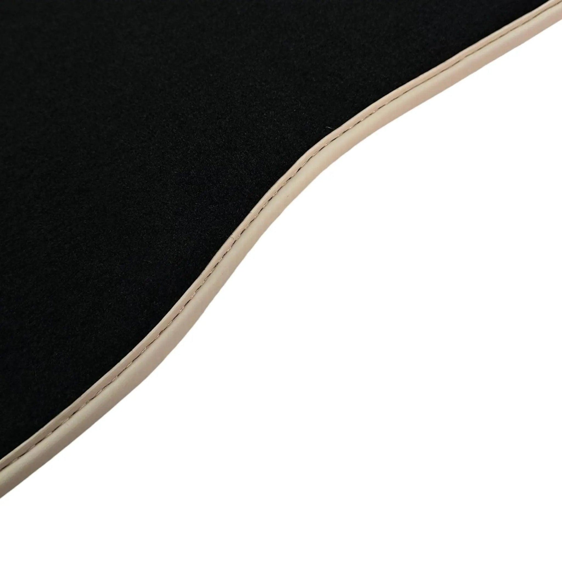 Black Floor Mats For Mercedes-Benz SLK-Class R172 (2011-2023) Beige Trim - AutoWin