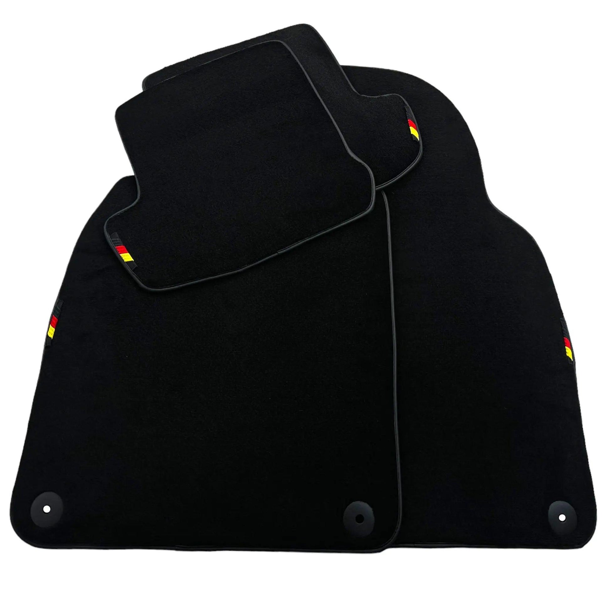 Black Floor Mats for Porsche 911 - 992 (2019-2024) with German Flag - AutoWin
