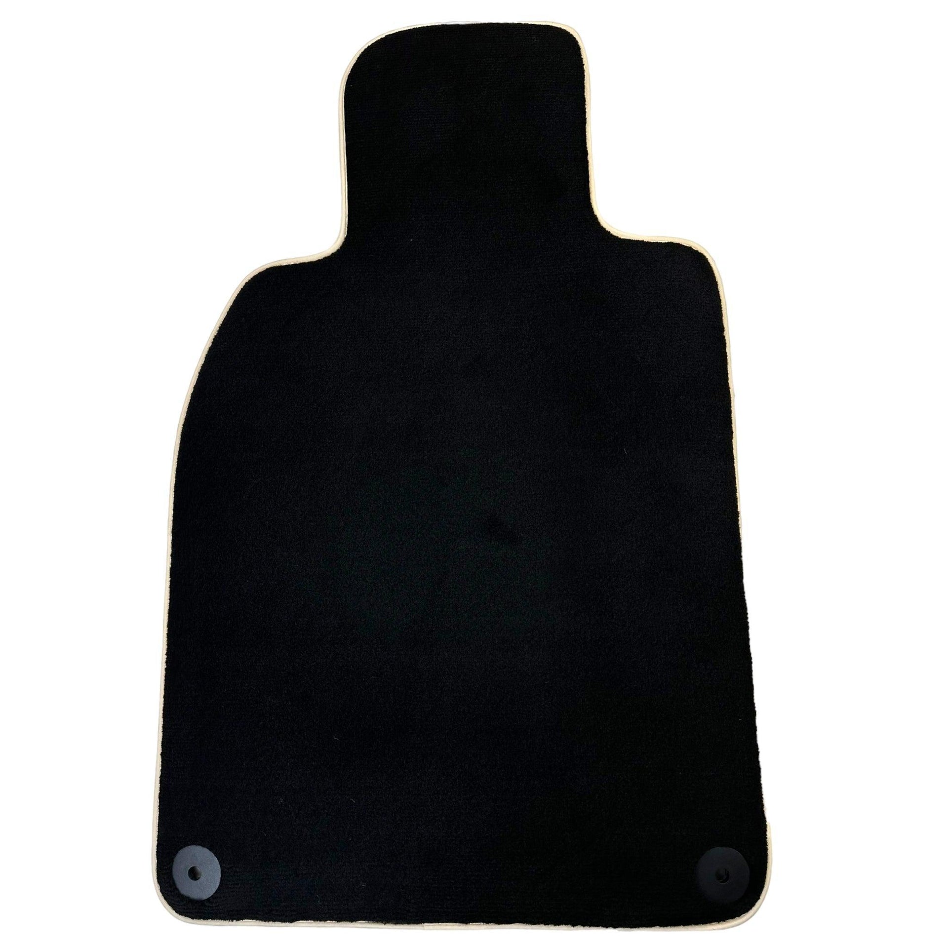 Black Floor Mats for Porsche Cayenne (2018-2023) | Beige Trim - AutoWin