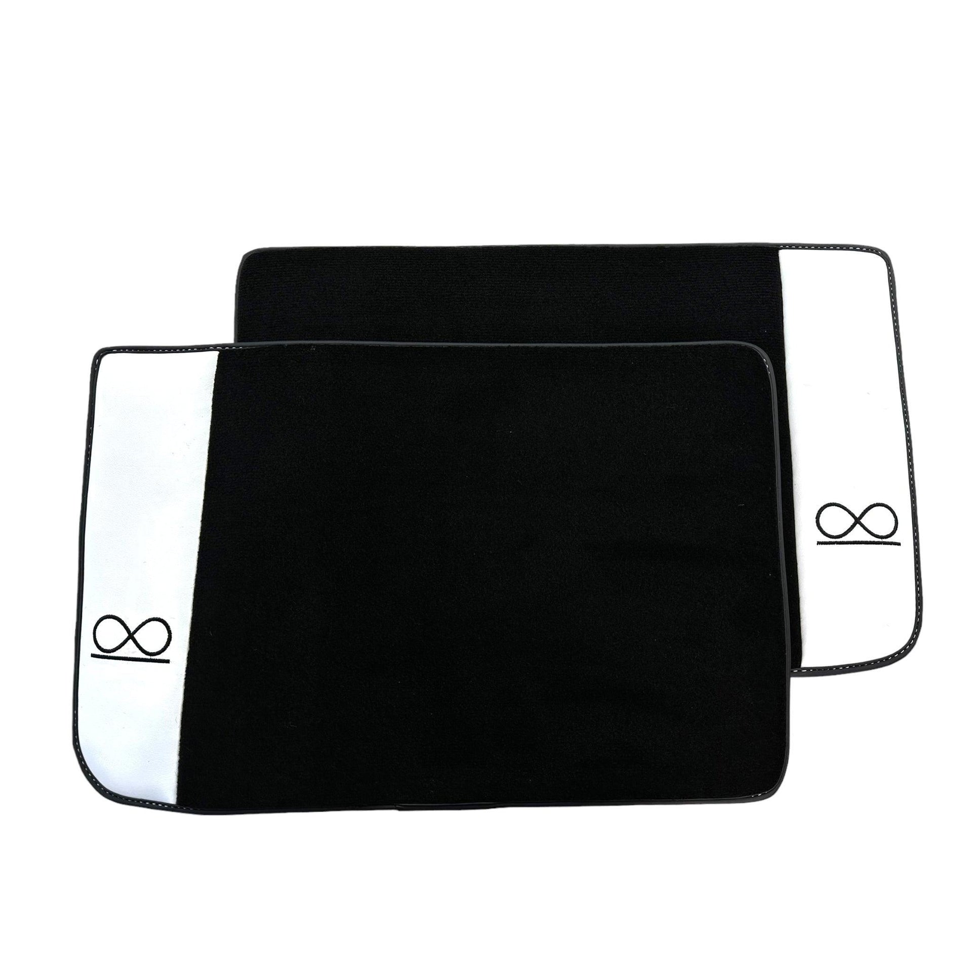 Black Floor Mats For Rolls Royce Black Badge Cullinan White Leather - AutoWin