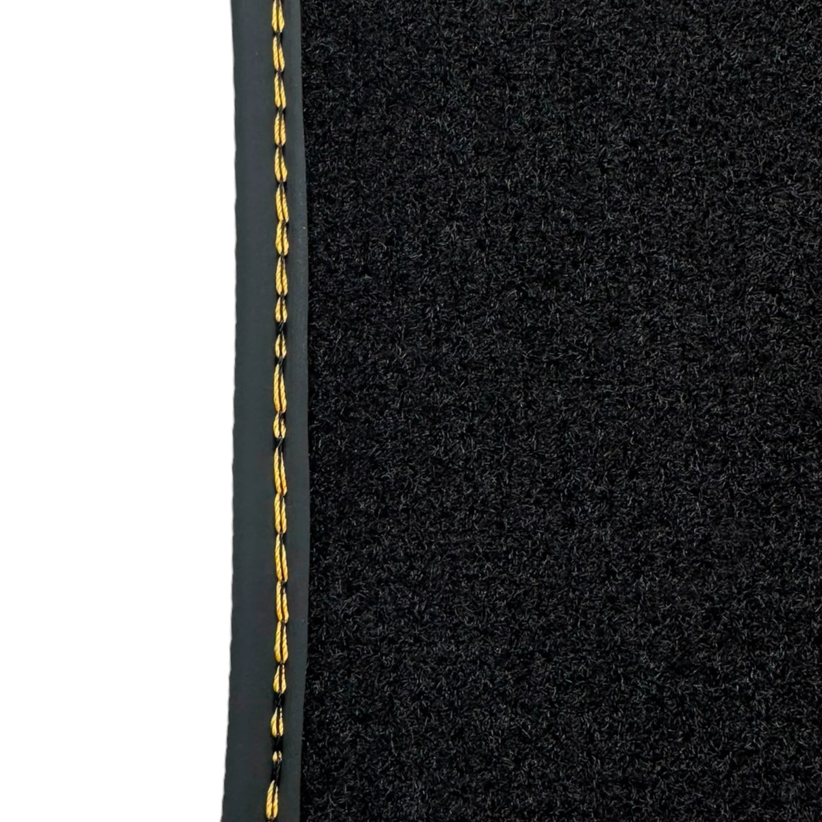 Black Floor Mats for Rolls Royce Black Badge Ghost Series II (2021-2024) with Orange Alcantara