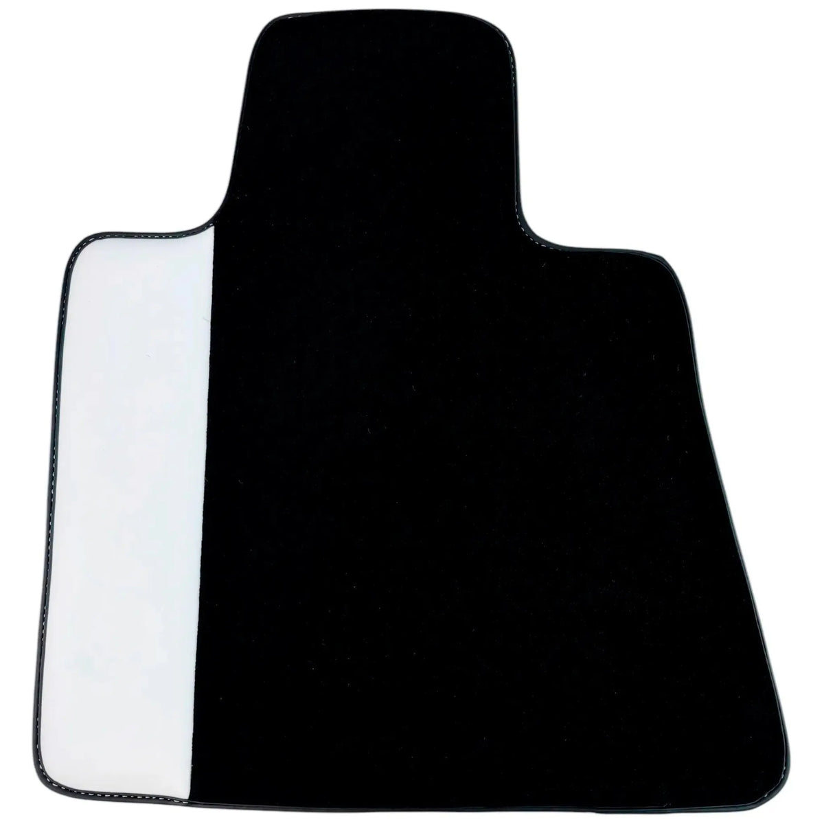 Black Floor Mats for Rolls Royce Cullinan (2018-2025) with White Leather