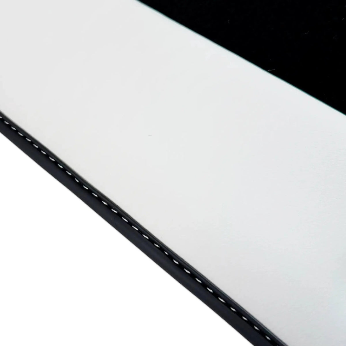 Black Floor Mats for Rolls Royce Cullinan (2018-2025) with White Leather | RR Logo