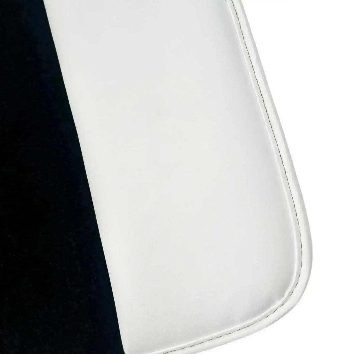 Black Floor Mats for Rolls Royce Cullinan 2018-2025 with White Leather | White Trim