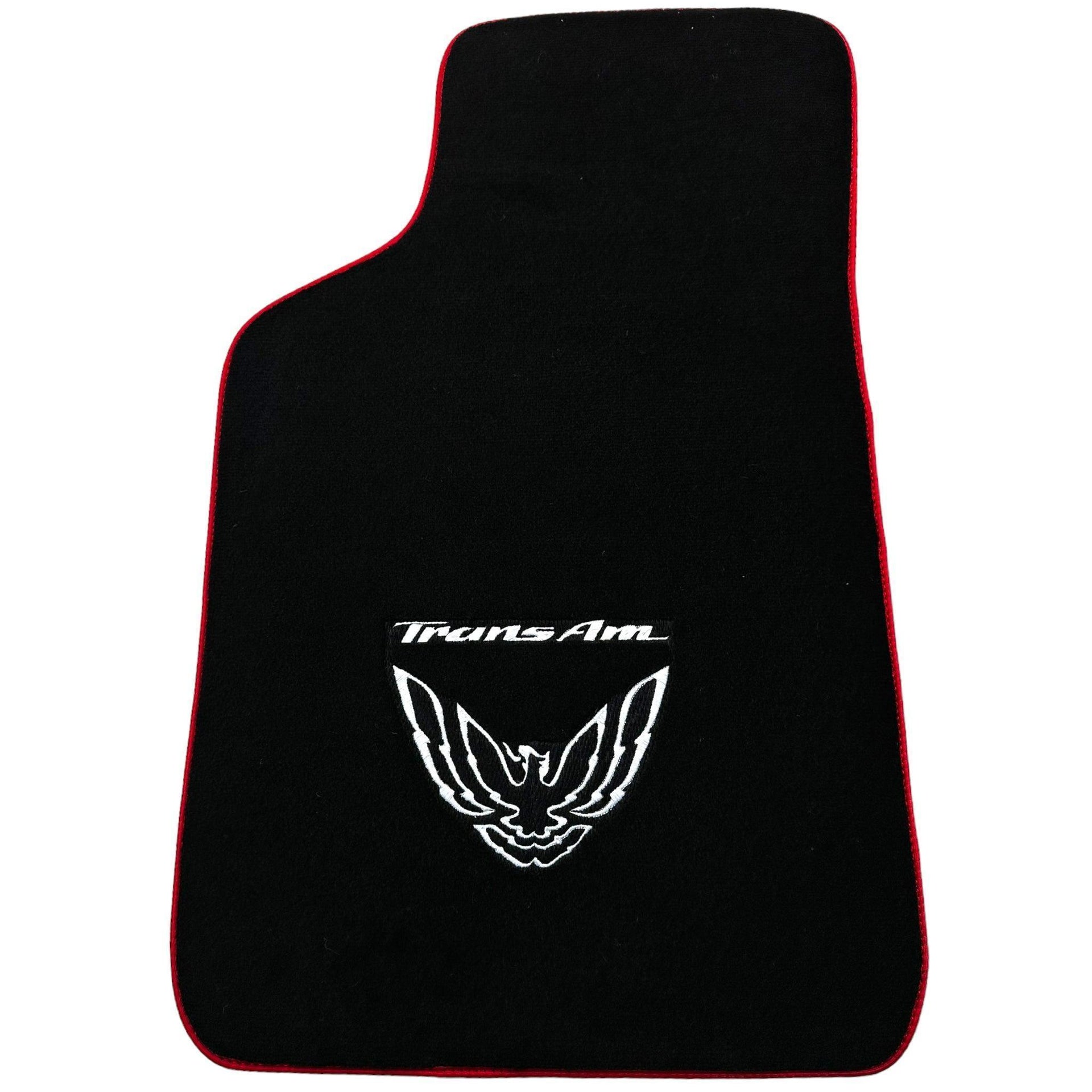 Black Floor Mats Red Trim for Pontiac FireBird (1970-1981) Trans Am - AutoWin