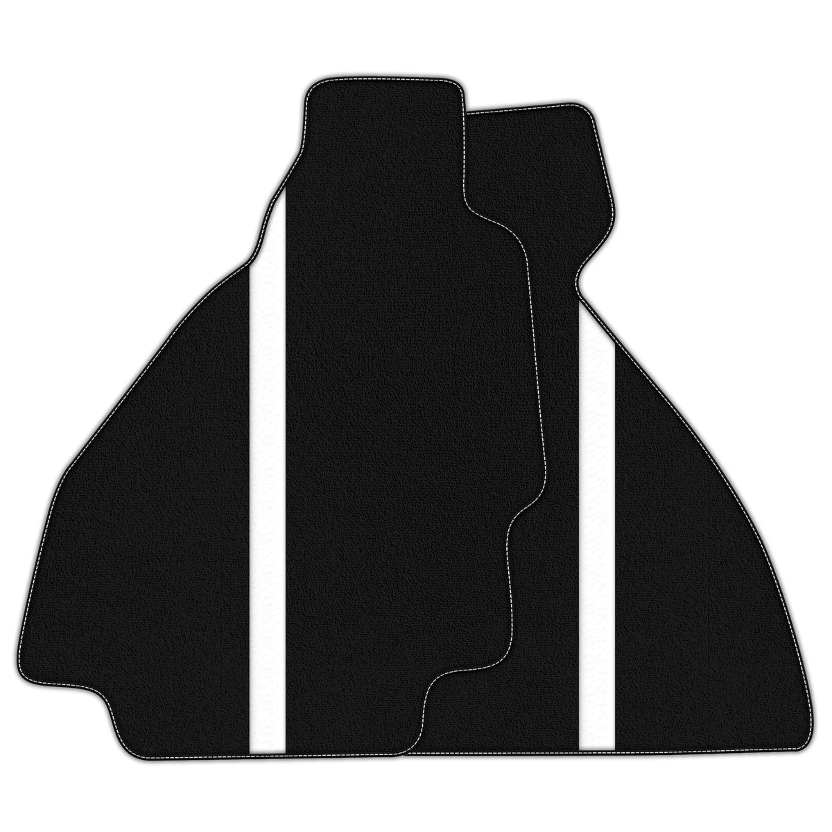 Black Floor Mats with Leather Line for Ferrari 328 GTS (1985-1989) - Various Colors