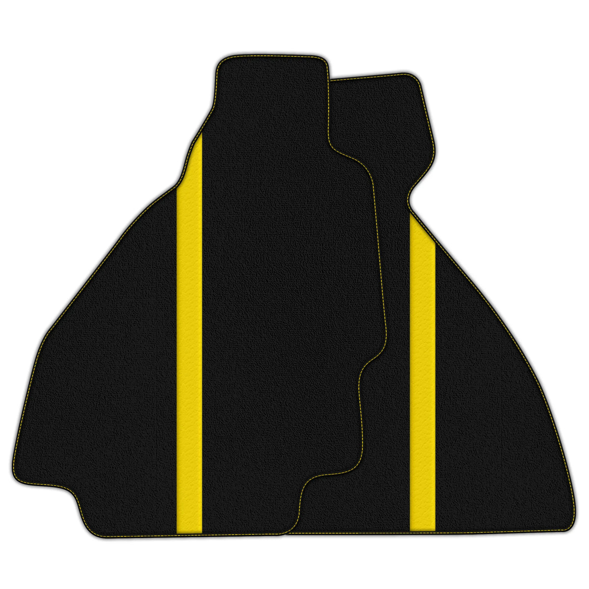 Black Floor Mats with Leather Line for Ferrari 328 GTS (1985-1989) - Various Colors
