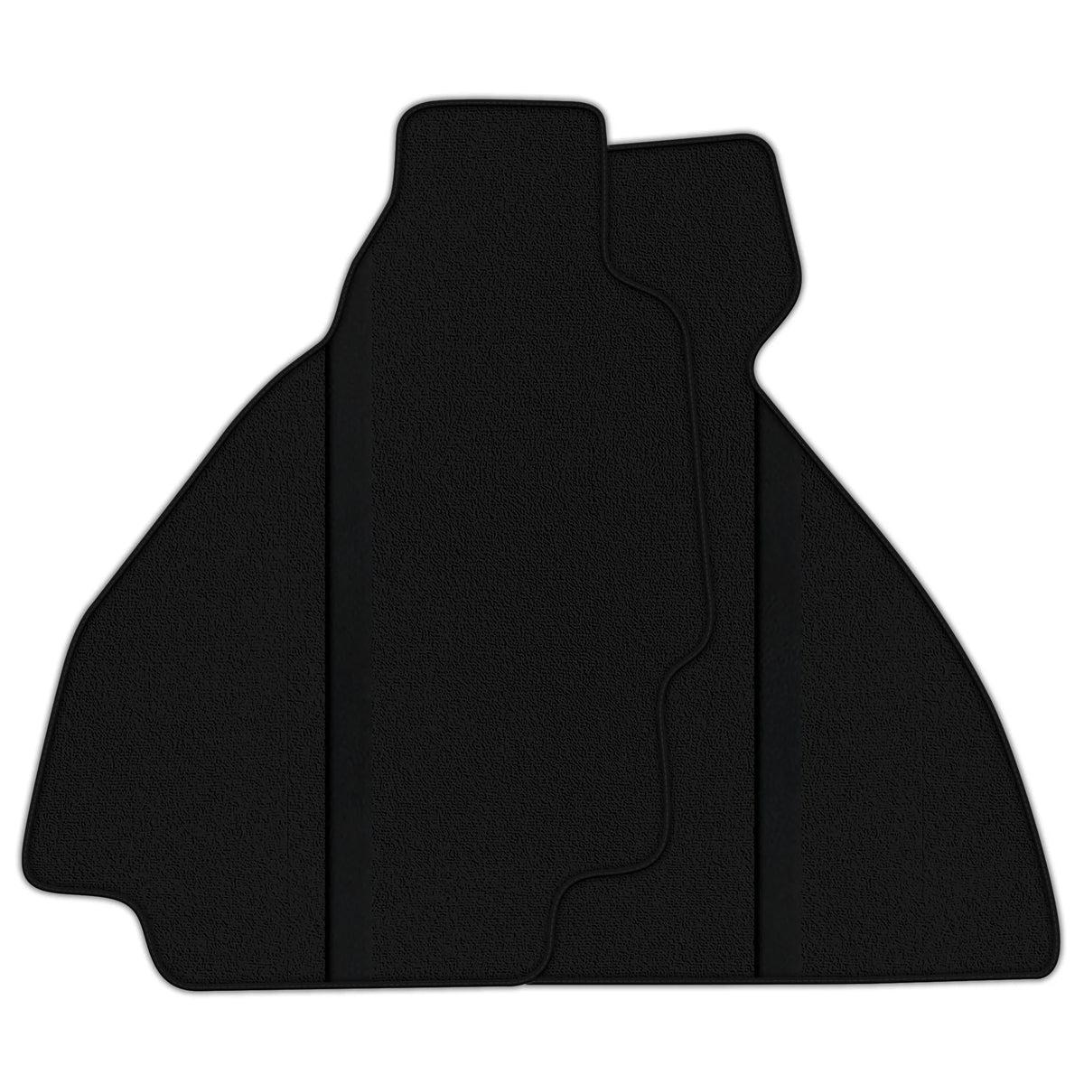 Black Floor Mats with Leather Line for Ferrari 328 GTS (1985-1989) - Various Colors
