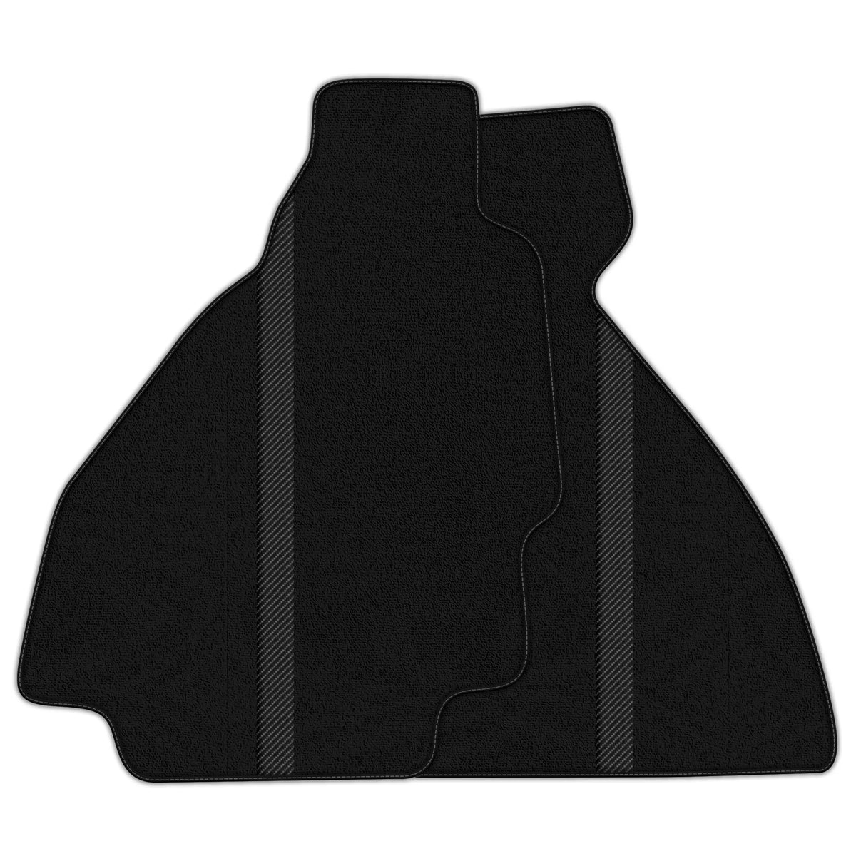 Black Floor Mats with Leather Line for Ferrari 328 GTS (1985-1989) - Various Colors