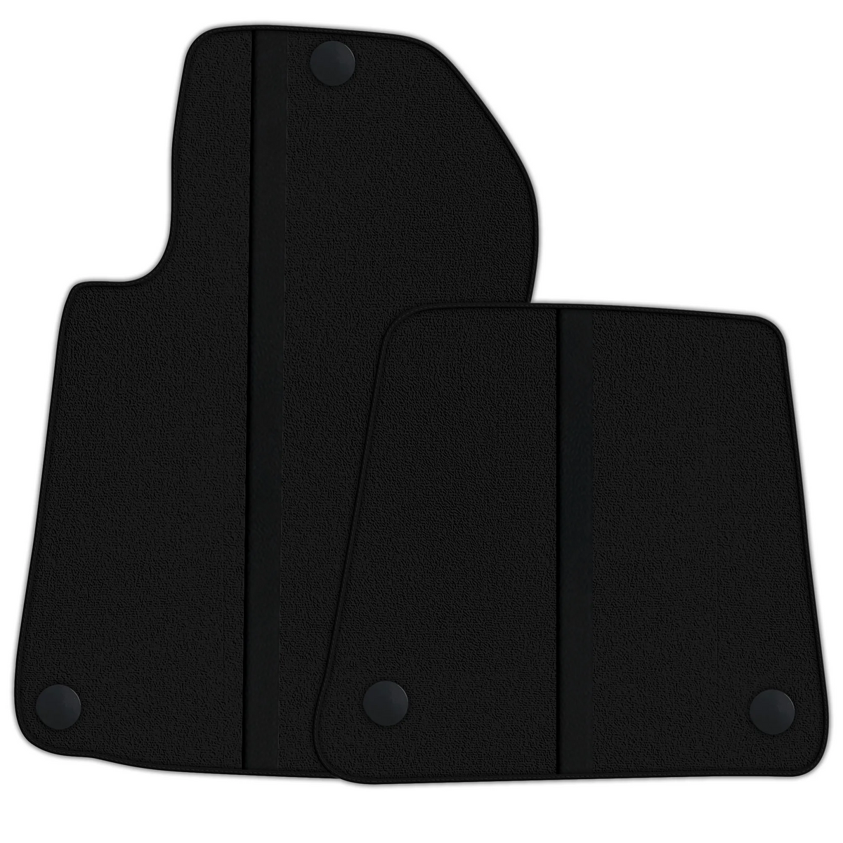 Black Floor Mats with Leather Line for Ferrari 612 Scaglietti (2005-2011) - Various Colors