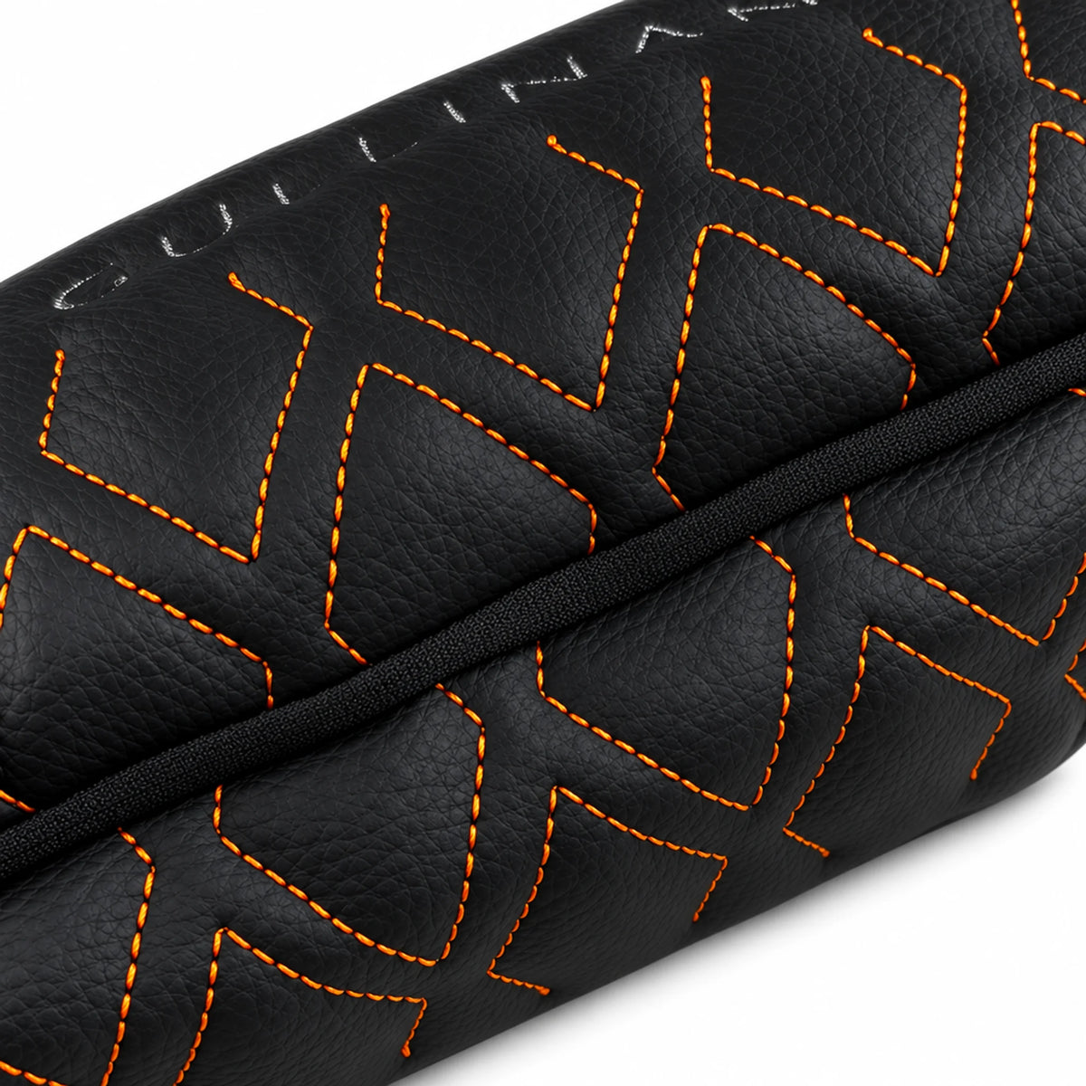 Black Leather Pillows Set of 2 for Rolls-Royce Cullinan | Orange Sewing