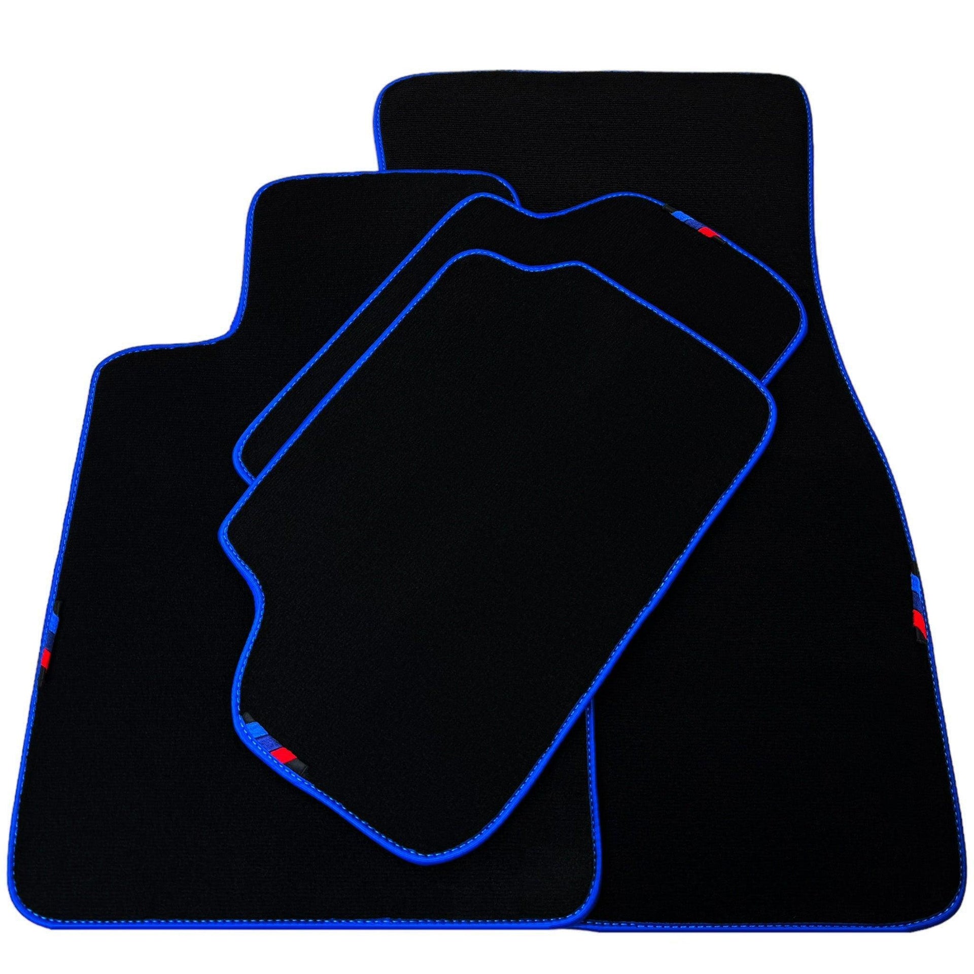 Black Mats For BMW 1 Series F70 | Blue Trim - AutoWin