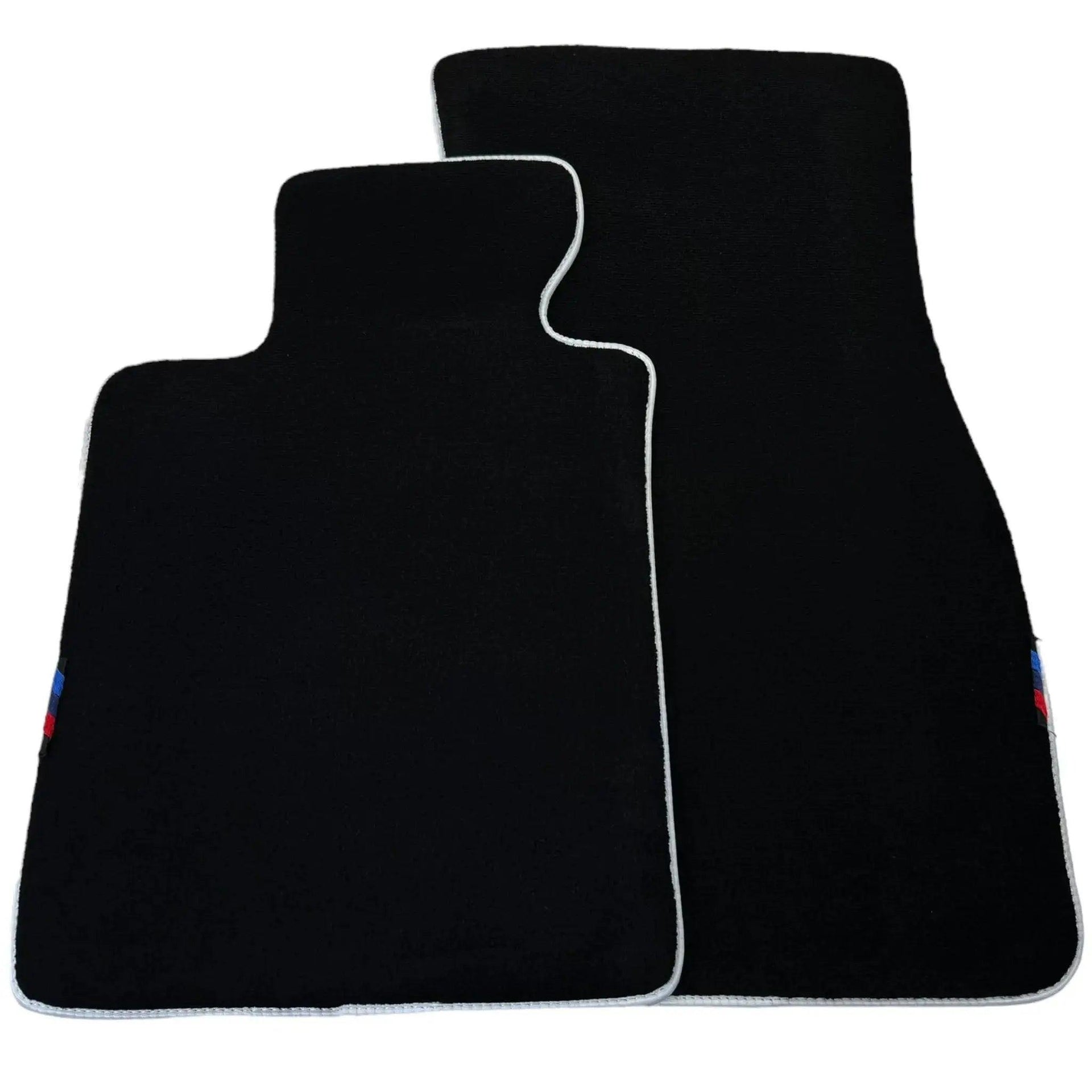Black Mats For BMW M5 E34 | White Trim - AutoWin