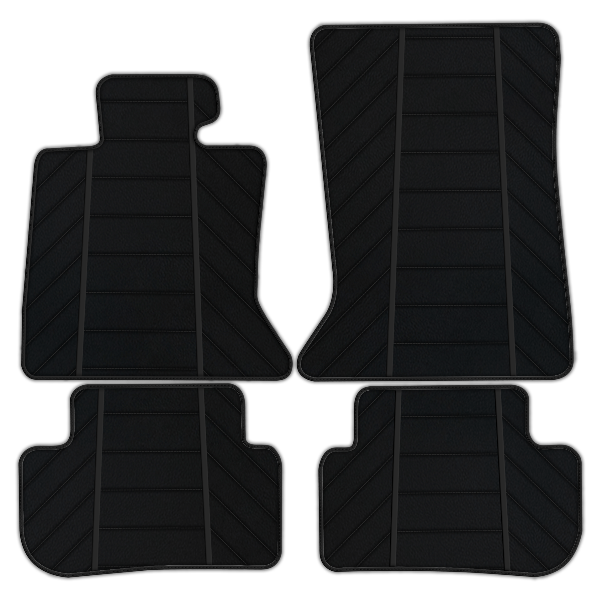 Premium Black Leather Floor Mats for Ferrari California | Full Set