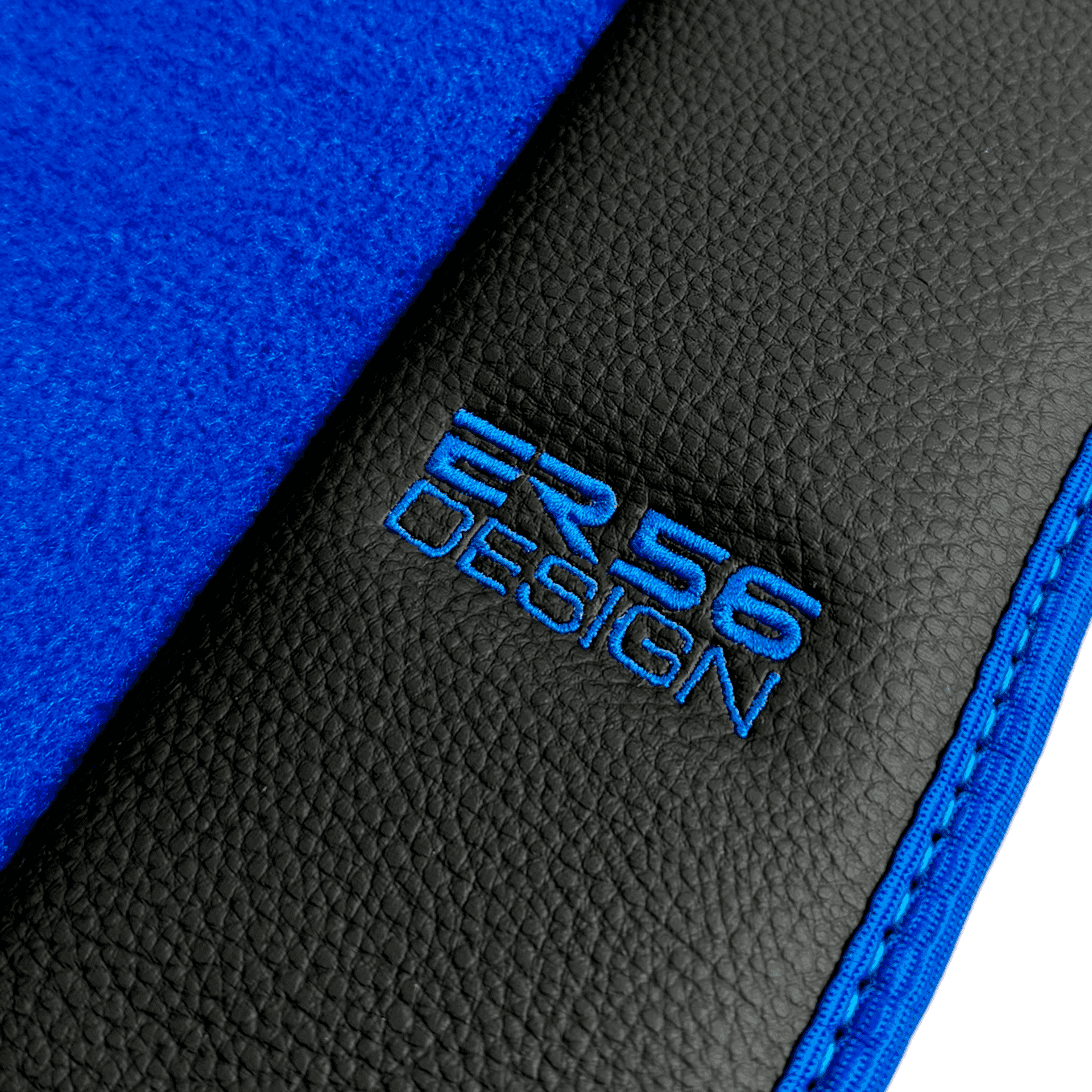 Light Blue Floor Mats for Porsche 718 Boxster (2016-2023) with Leather - AutoWin