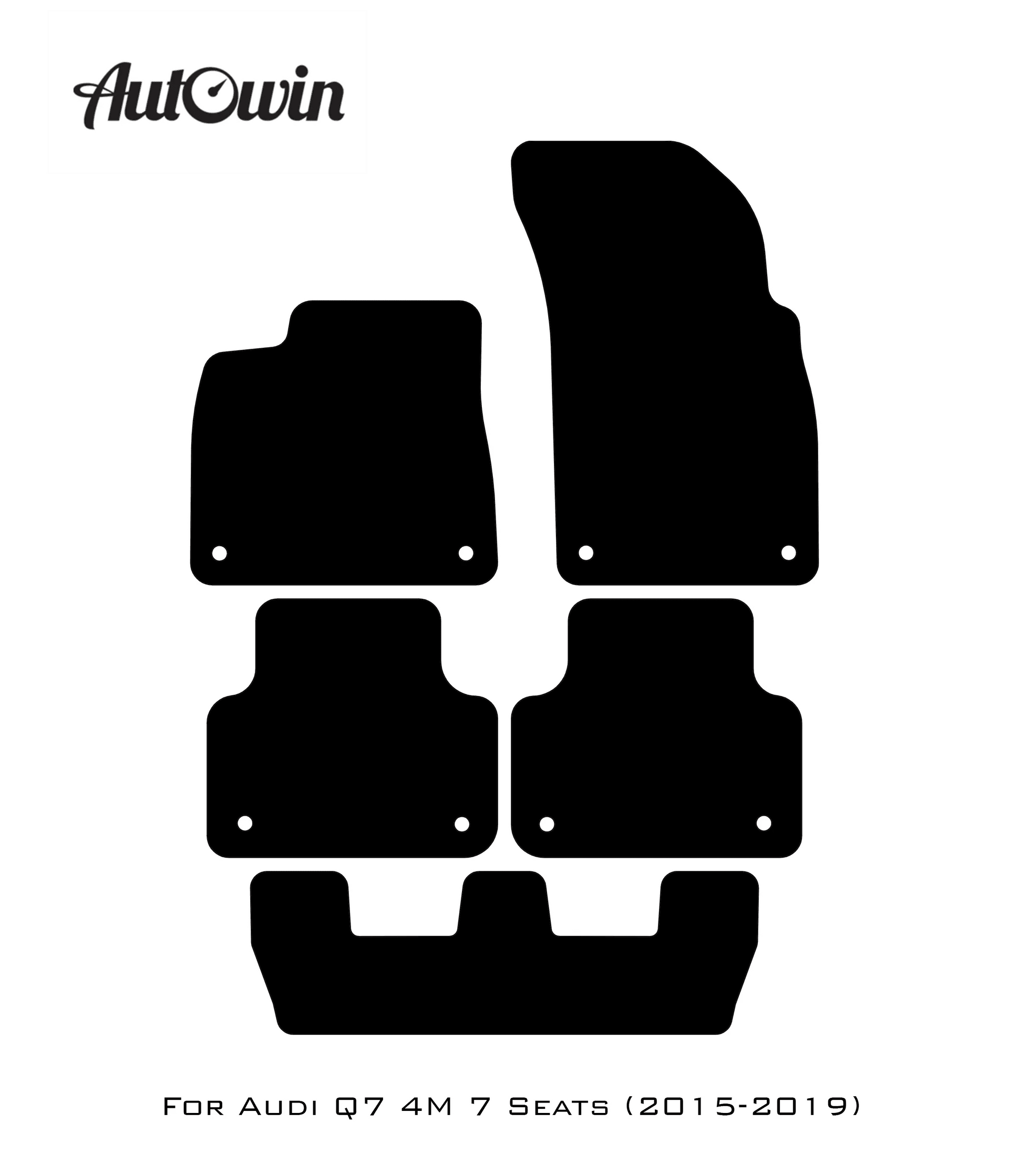 Blue Floor Mats for Audi Q7 4M (2015-2019) | ER56 Design - AutoWin
