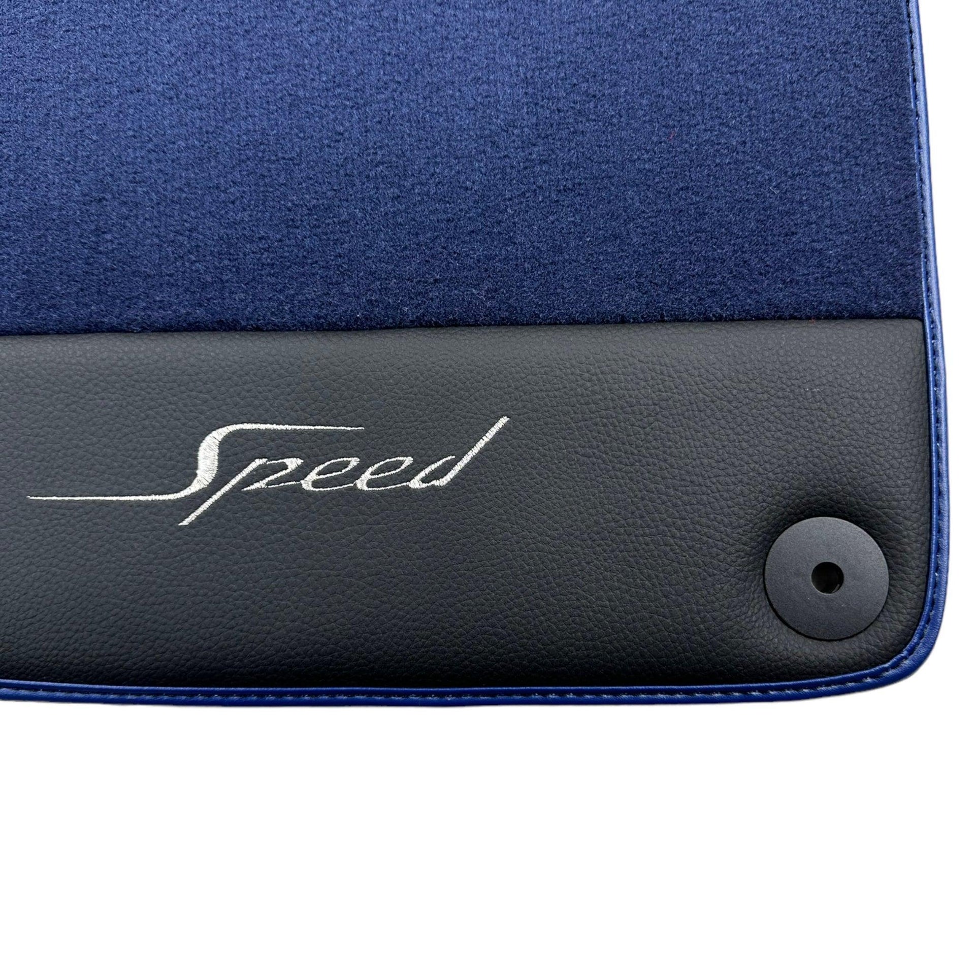 Blue Floor Mats For Bentley Flying Spur (2005-2013) with Leather - AutoWin