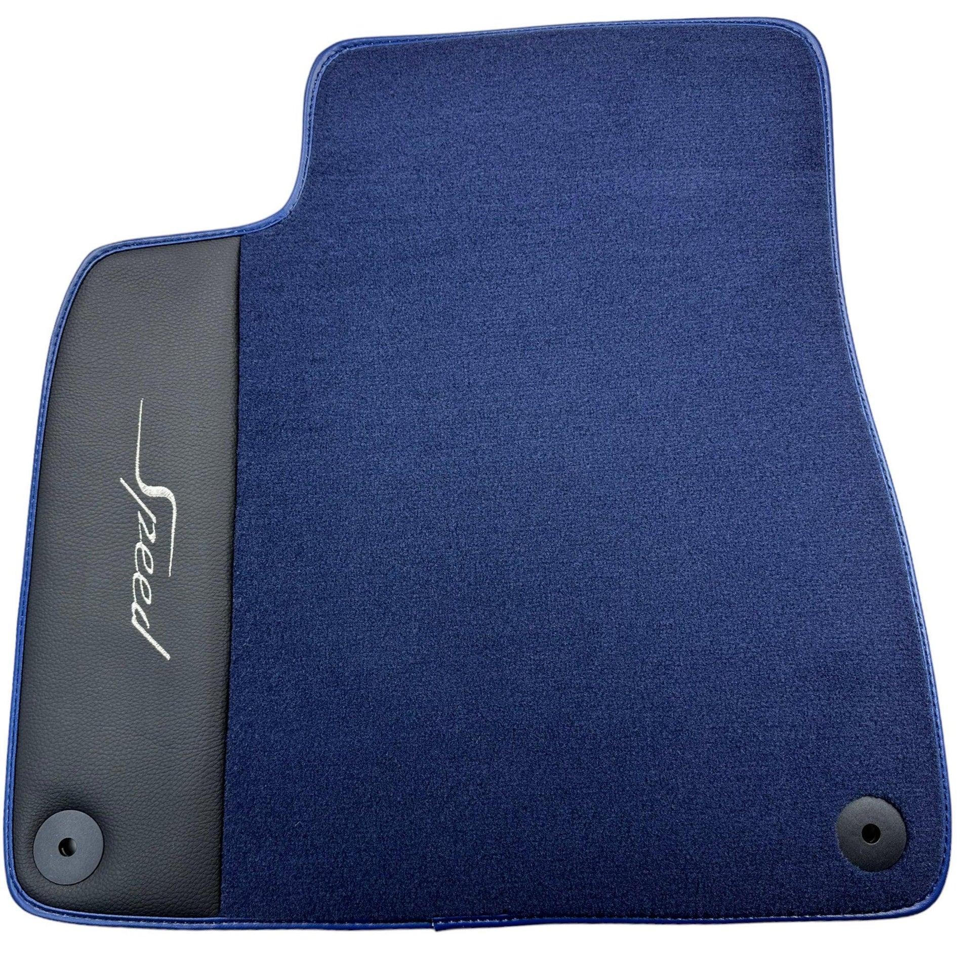 Blue Floor Mats For Bentley Flying Spur (2005-2013) with Leather - AutoWin
