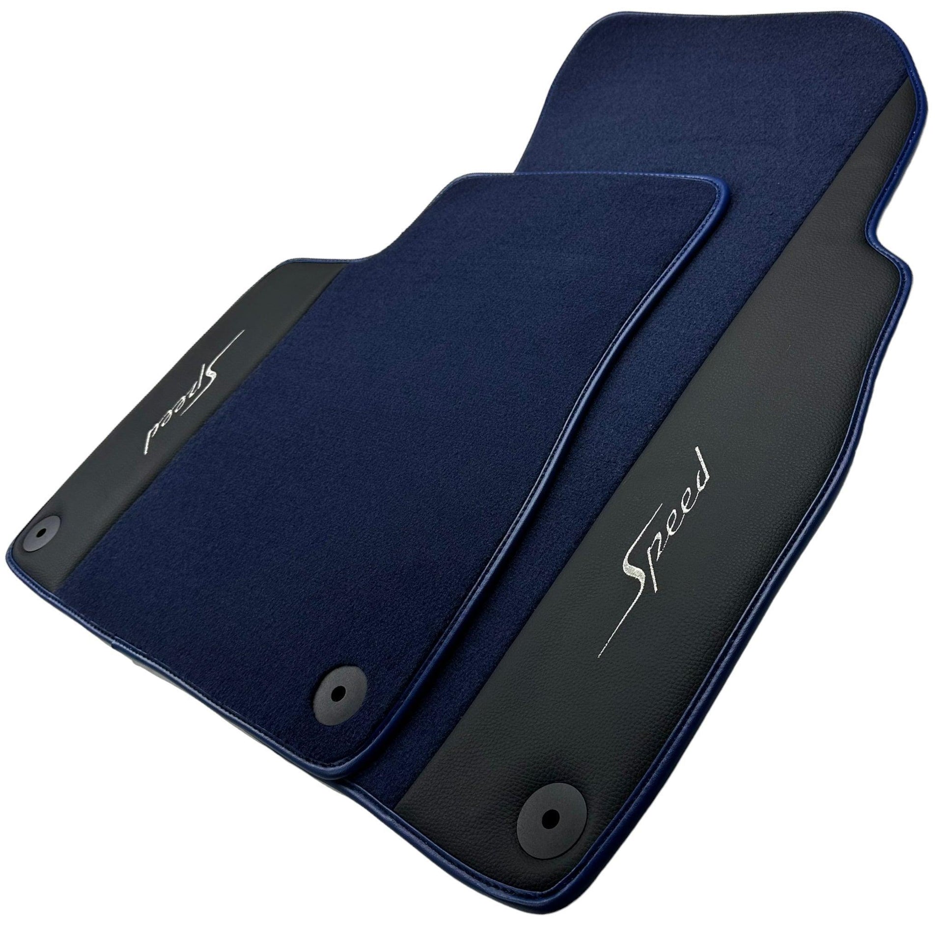 Blue Floor Mats For Bentley Flying Spur (2005-2013) with Leather - AutoWin