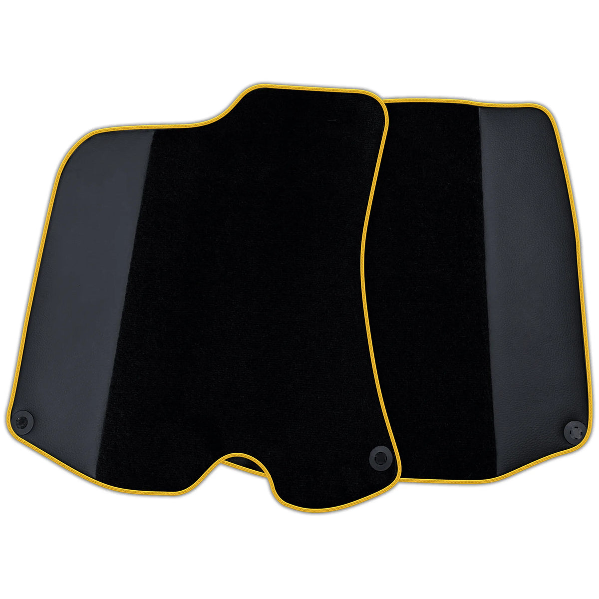 Custom Black Floor Mats For Ferrari Portofino (2018-2023) With Leather