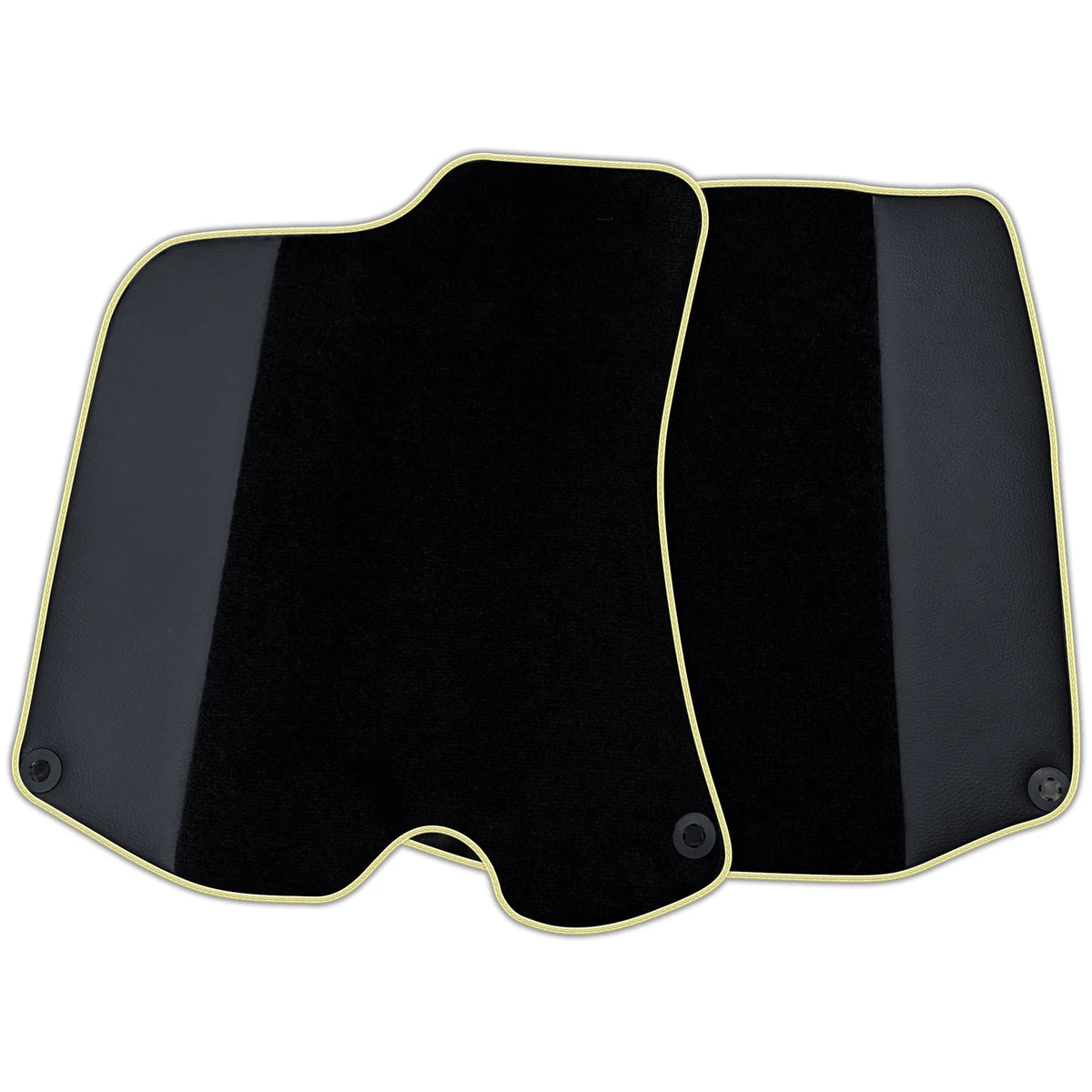 Custom Black Floor Mats For Ferrari Portofino (2018-2023) With Leather