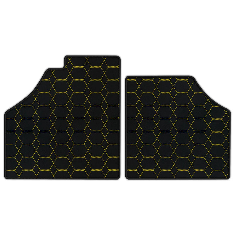 Customizable Leather Floor Mats with Hexagon Hex Pattern for Ferrari Enzo (2002-2004)