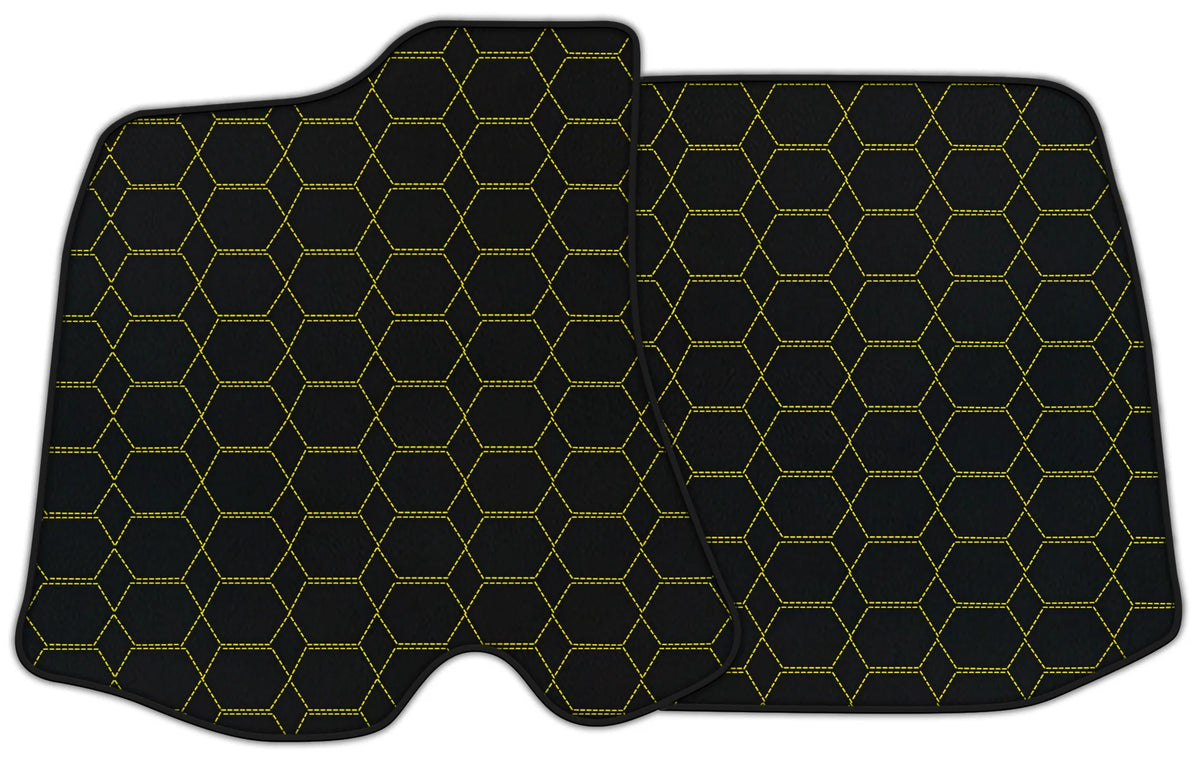 Customizable Leather Floor Mats with Hexagon Hex Pattern for Ferrari Portofino (2018–2023)