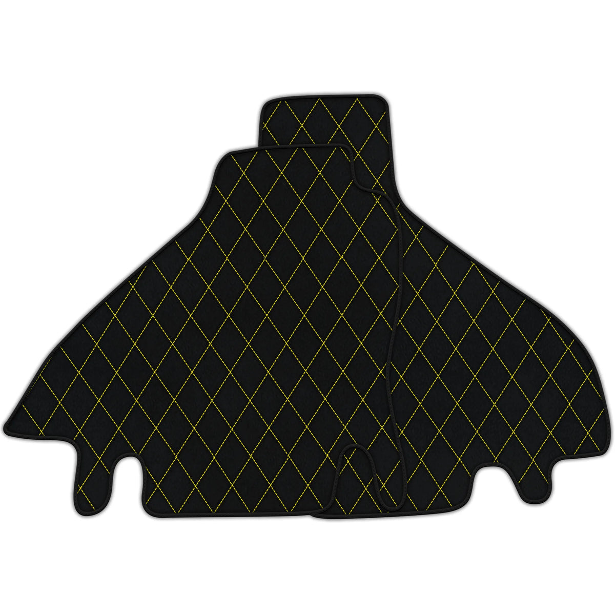 Customizable Leather Floor Mats with Single Diamond Pattern for Ferrari Testarossa (1984-1996)