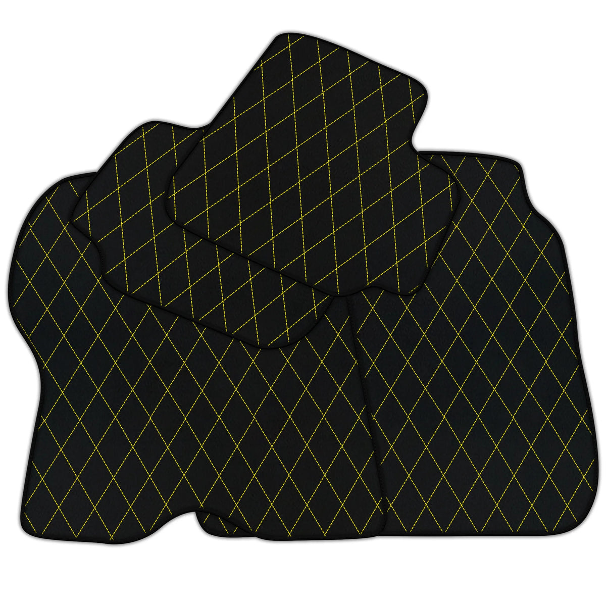Customizable Single Diamond Pattern Floor Mats for Ferrari GTC4 Lusso (2016-2023)