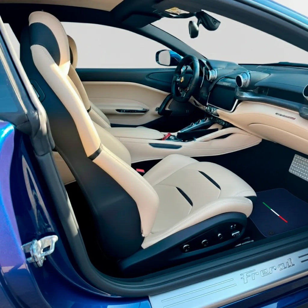 Dark Blue Italian Edition Floor Mats for Ferrari GTC4 Lusso 2016-2023