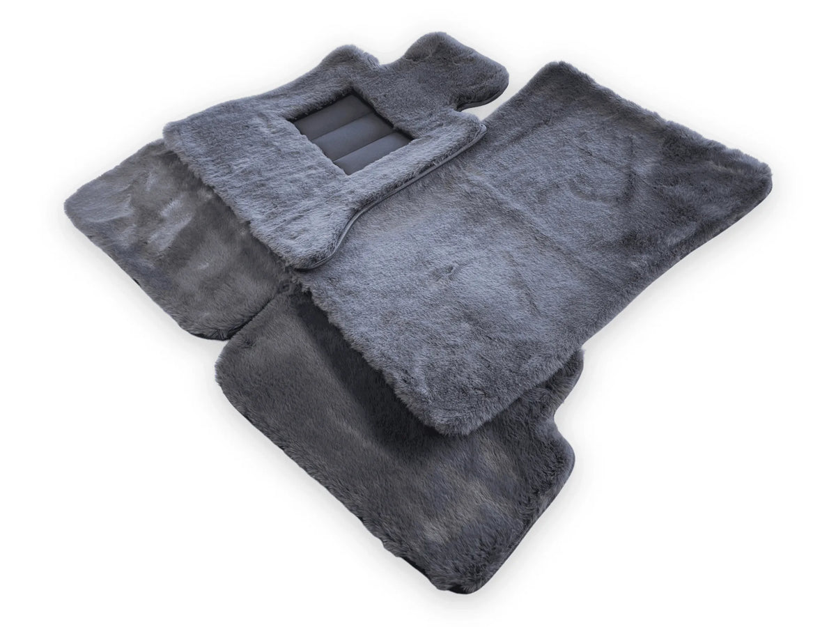 Dark Gray Sheepskin Floor Mats For Rolls Royce Ghost Series II (2021-2024) ER56 Design Brand