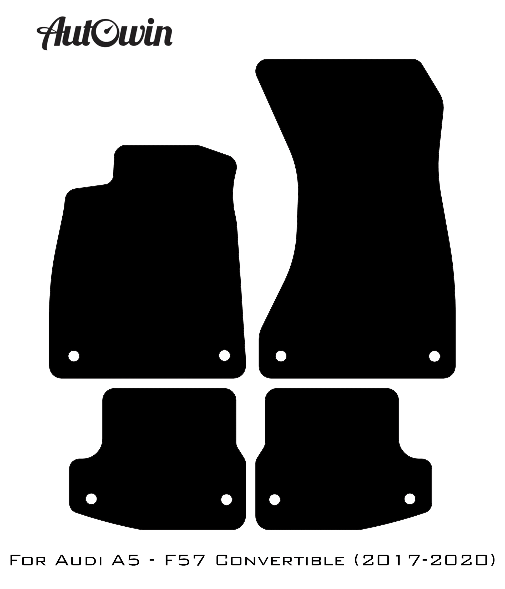 Floor Mats for Audi A5 - F57 Convertible (2017-2020) ER56 Design - AutoWin