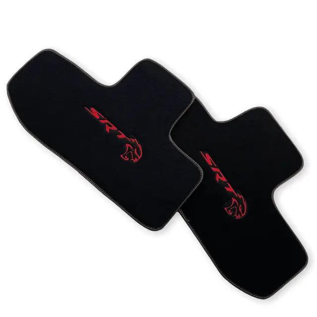 Floor Mats For Dodge Challenger Srt 2011-2021 With Emblem Tailored Black Carpets - AutoWin