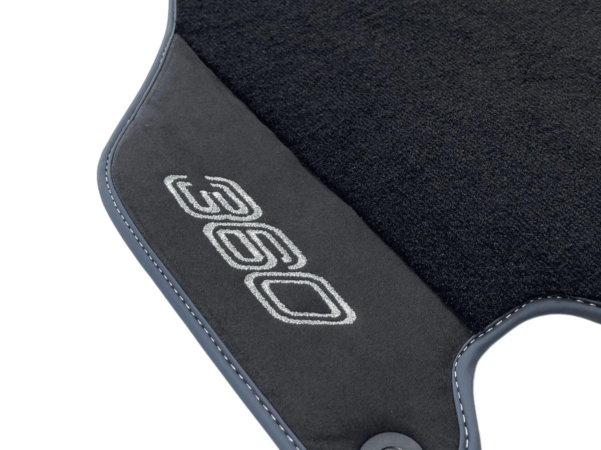 Floor Mats For Ferrari 360 Modena 1999-2005 Black With Alcantara - AutoWin