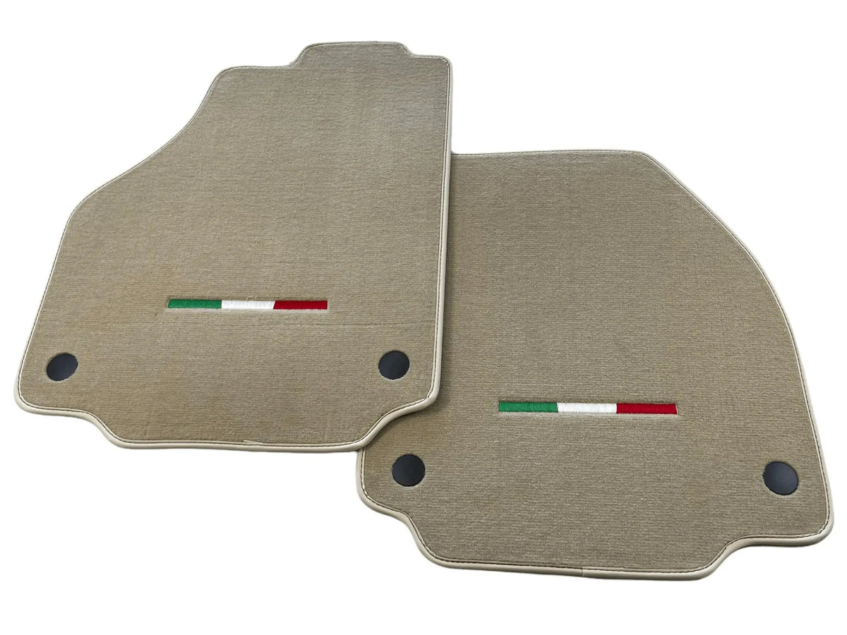Floor Mats For Ferrari 488 Spider (2016-2022) Beige Autowin Brand Italian Edition