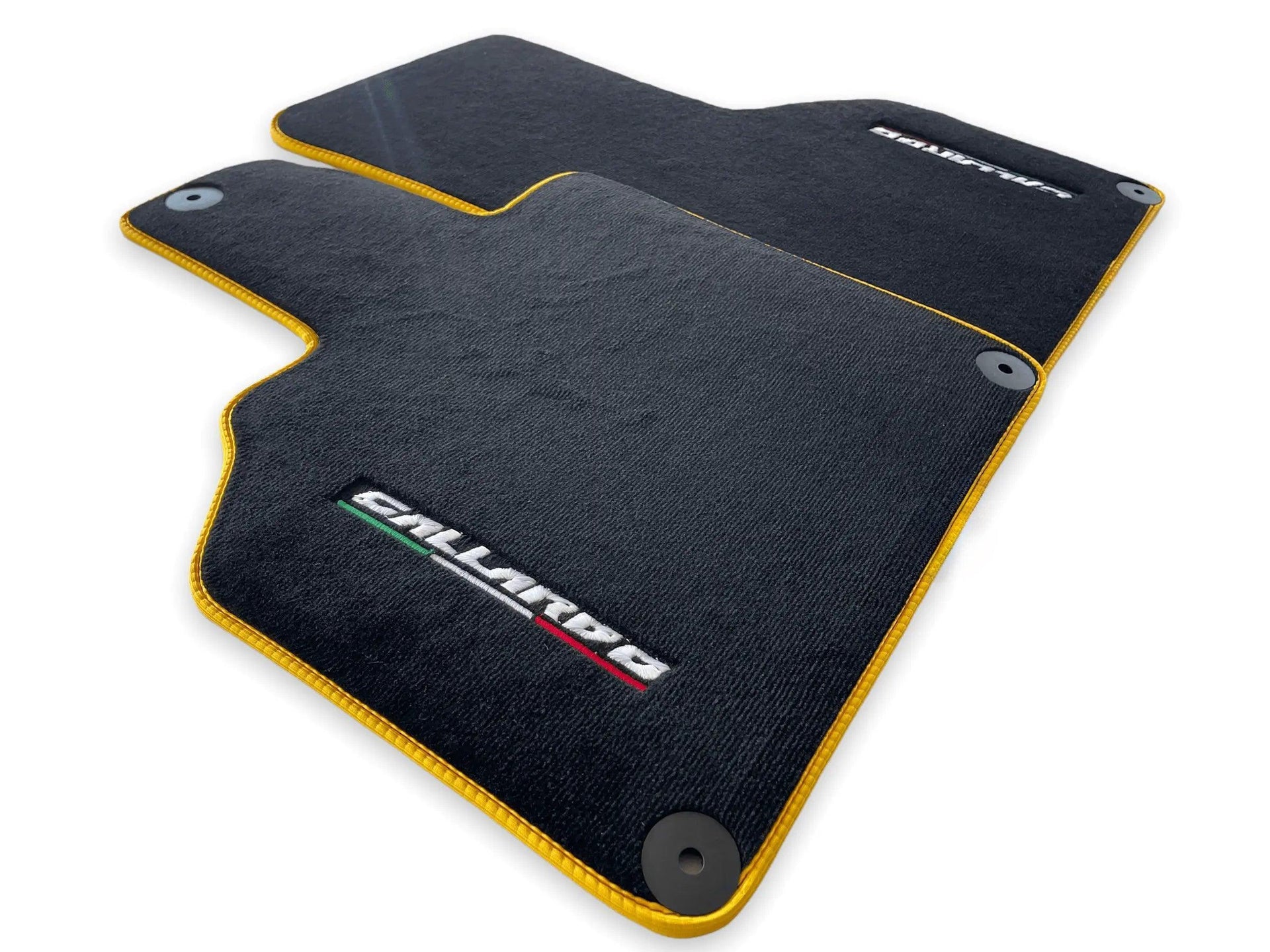 Floor Mats for Lamborghini Gallardo With Yellow Trim - AutoWin