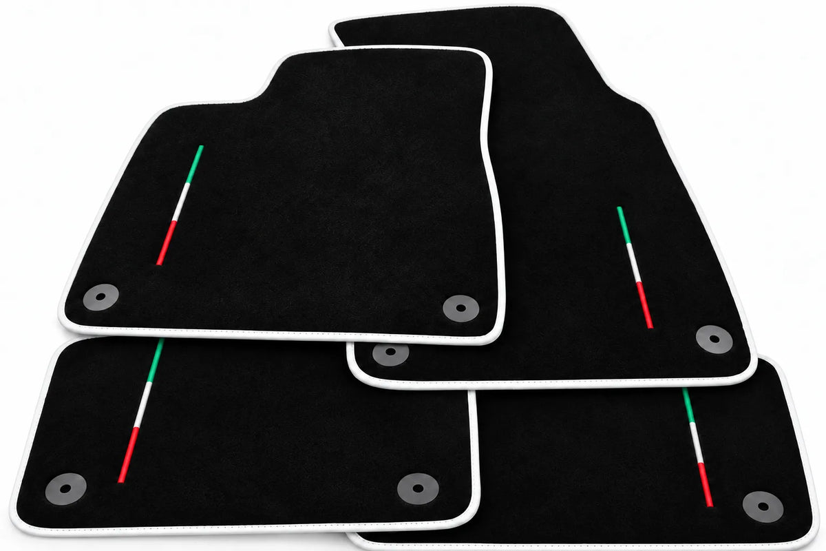 Floor Mats For Lamborghini Urus Black Tailored - Choose Your Trim Color White trim
