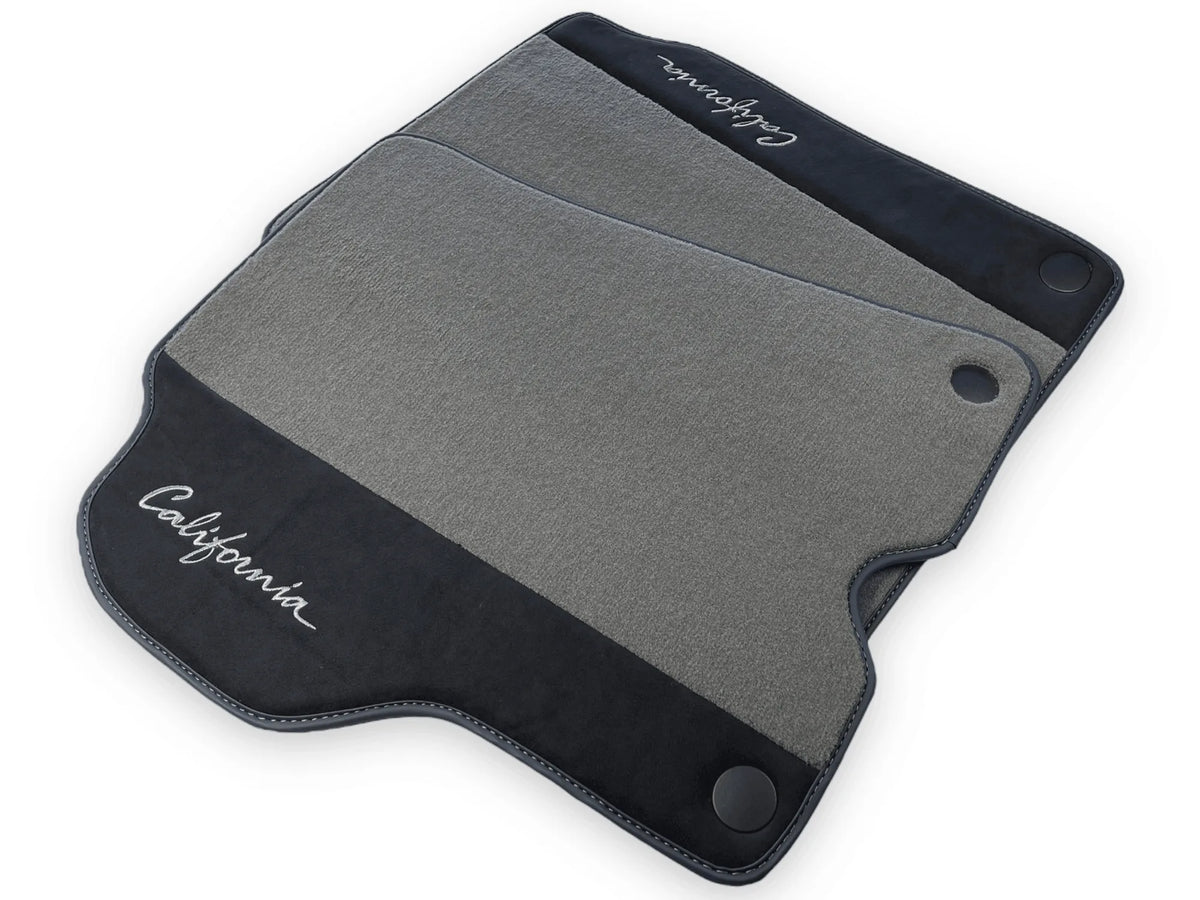 Gray Floor Mats For Ferrari California 2008-2014 With Alcantara - AutoWin