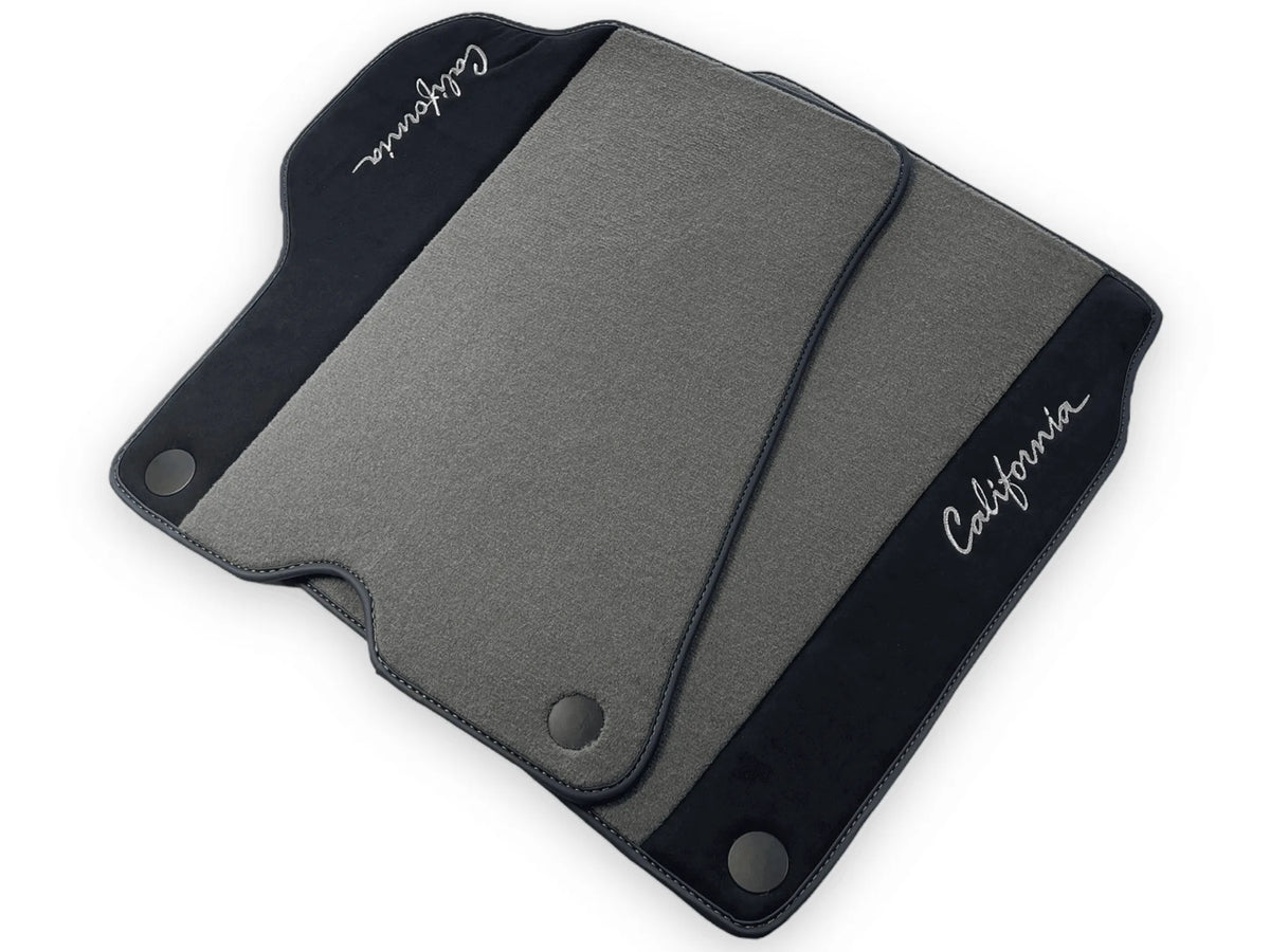 Gray Floor Mats For Ferrari California 2008-2014 With Alcantara - AutoWin