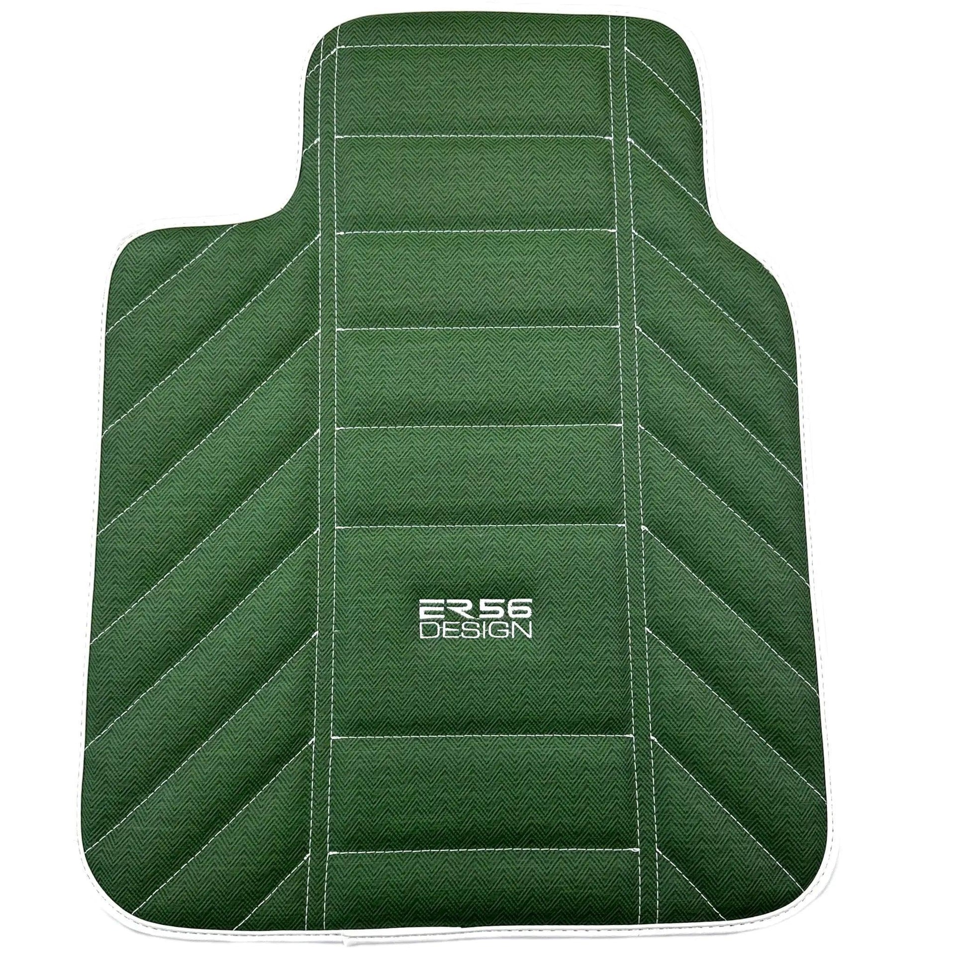 Green Leather Floor Mats For Rolls Royce Black Badge Dawn Rr6 2016-2023 - AutoWin