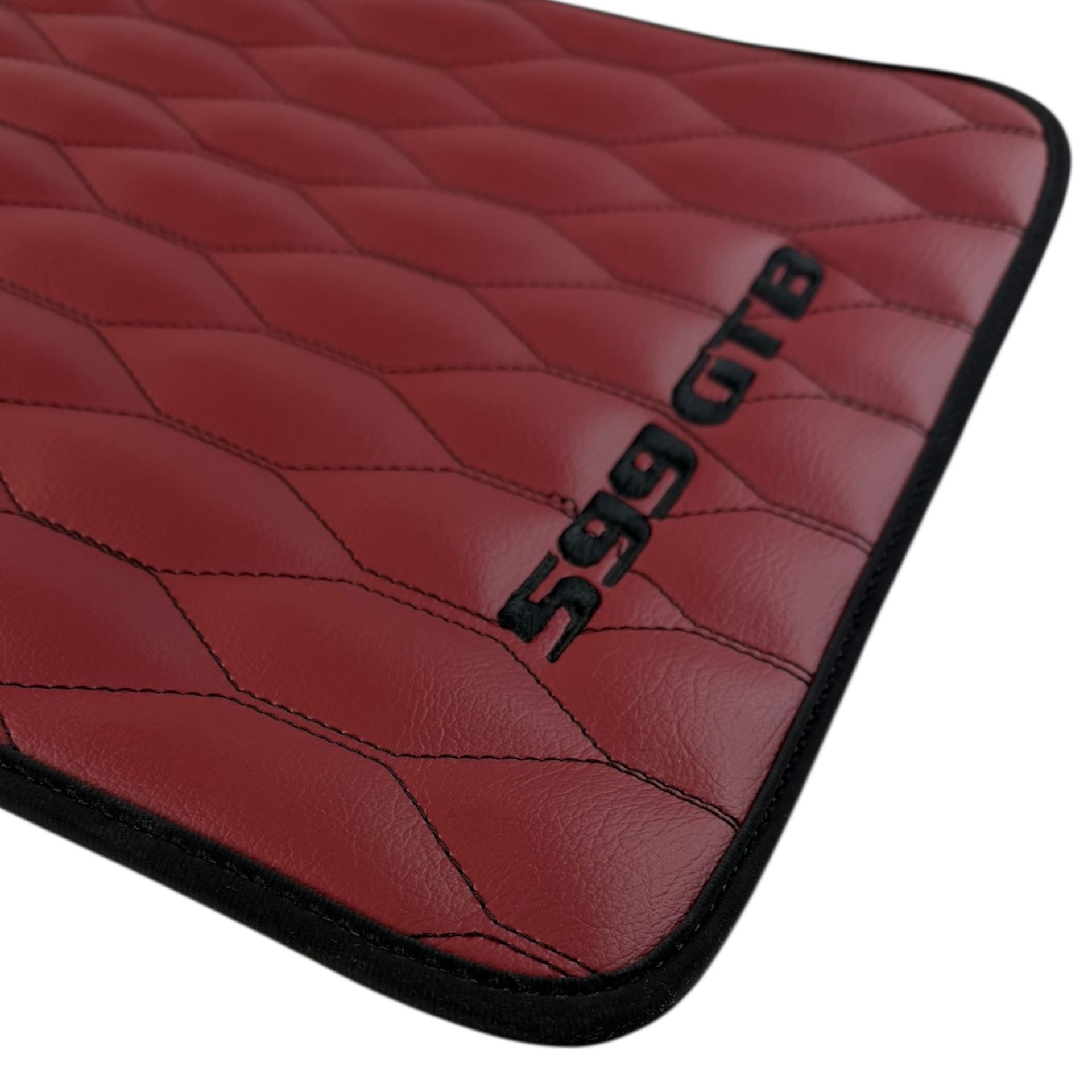 Black Floor Mats for Rolls Royce Shadow (1965-1977) | Purple Leather