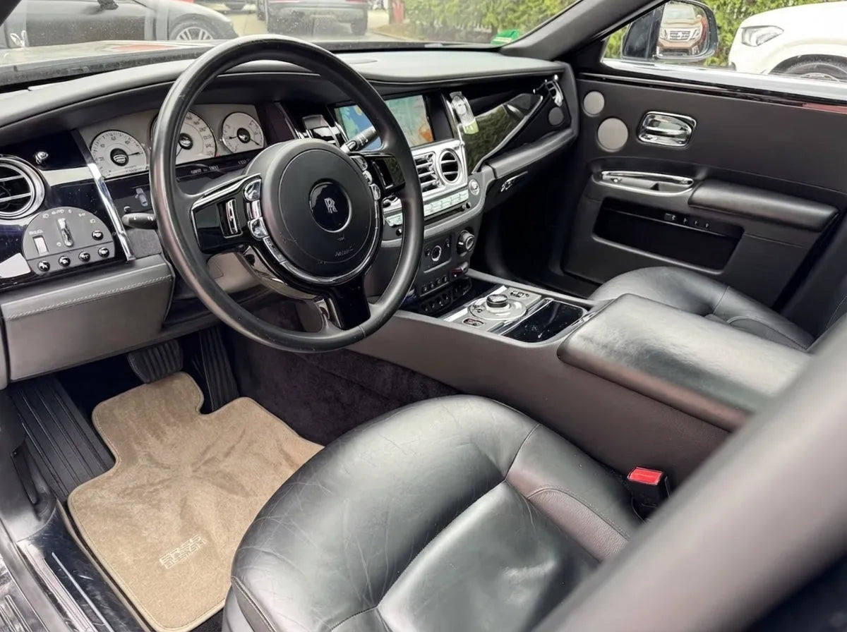 Interior look of floor mats for Rolls Royce Ghost Series II (2021-2024) Beige ER56 Design