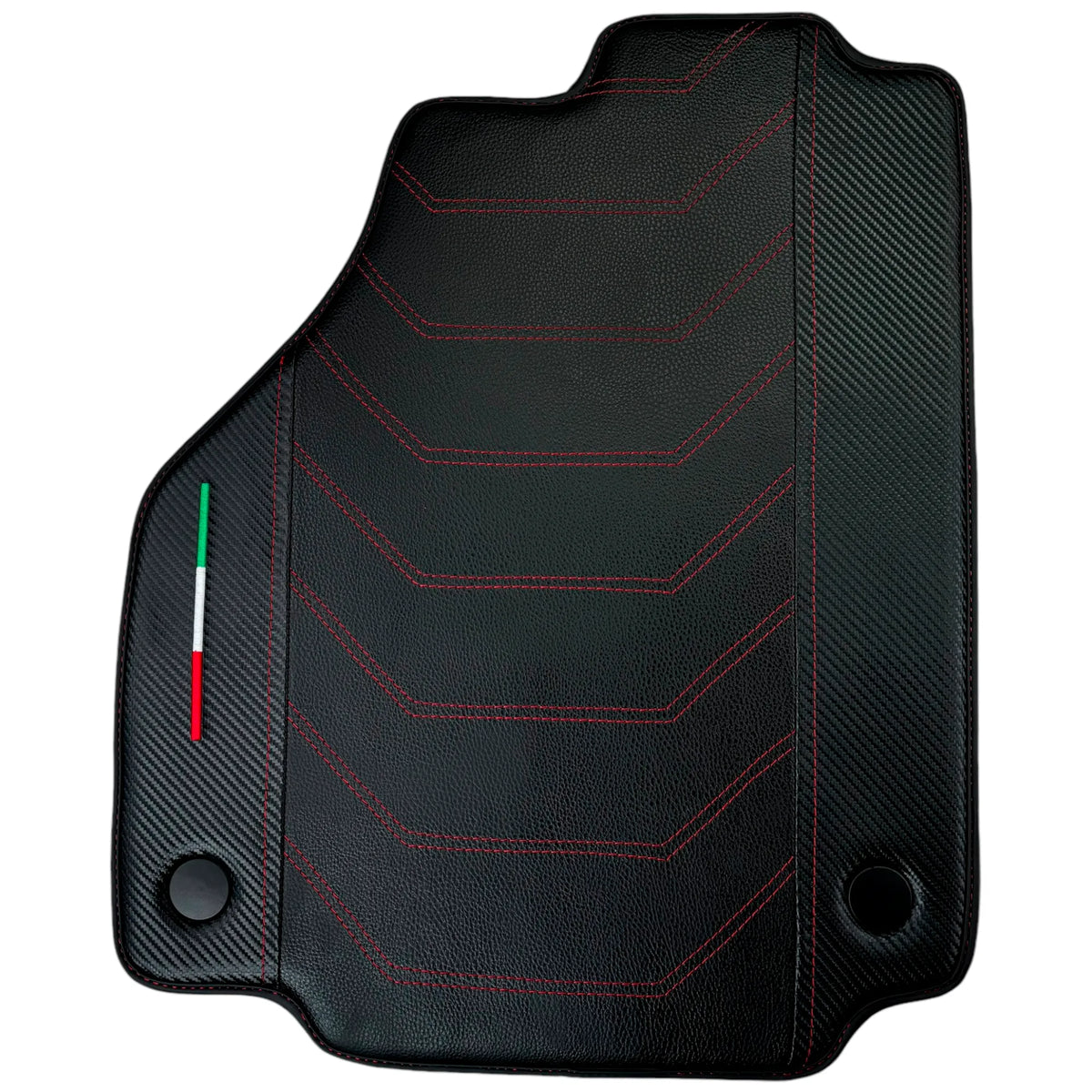 Leather Floor Mats For Ferrari 488 Spider (2016-2022) With Carbon Fiber | Italian Edition