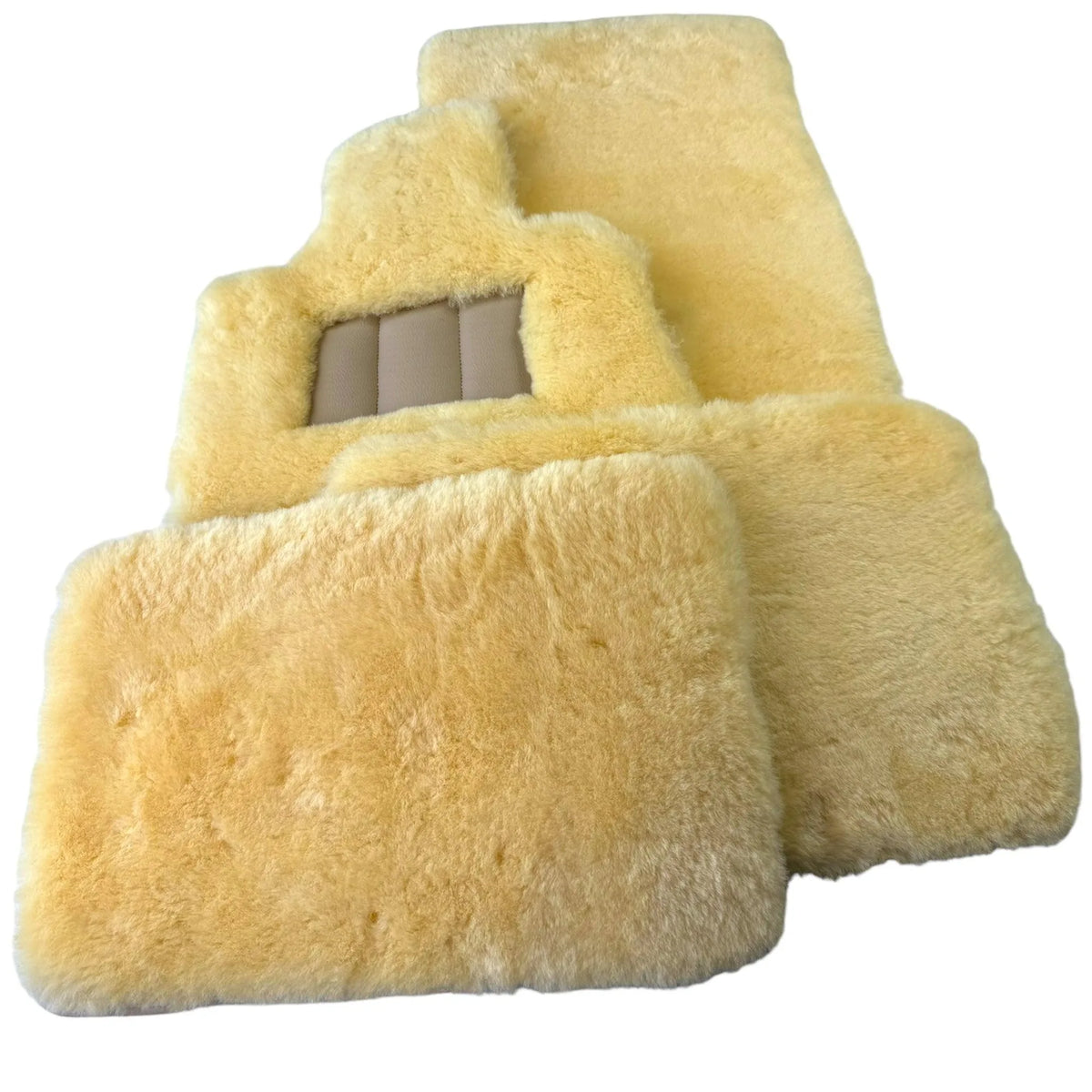 Natural Color Medical Sheepskin Floor Mats for Rolls Royce Phantom VIII (2017-2024) | Relugan - AutoWin