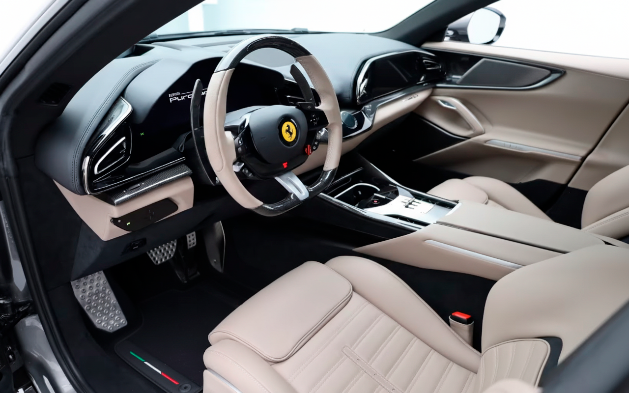 Customizable Square's Pattern Floor Mats for Ferrari Purosangue (2023-2024) - AutoWin